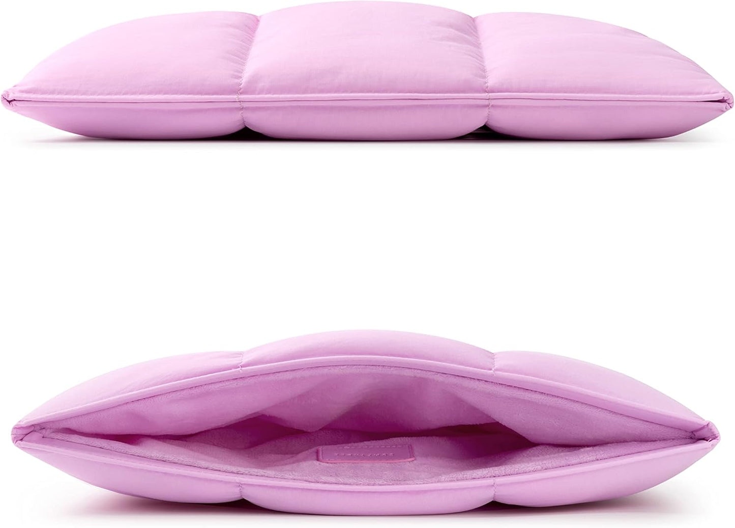 Comfyable Puffy Laptop Sleeve 15 Inch 16 Inch, Quilted Puffer Laptop Carrying Case for Women, Pillow Pouch Compatible for MacBook Air 15 in M4 2025 & MacBook Pro 16 in M4 2024, Lavender