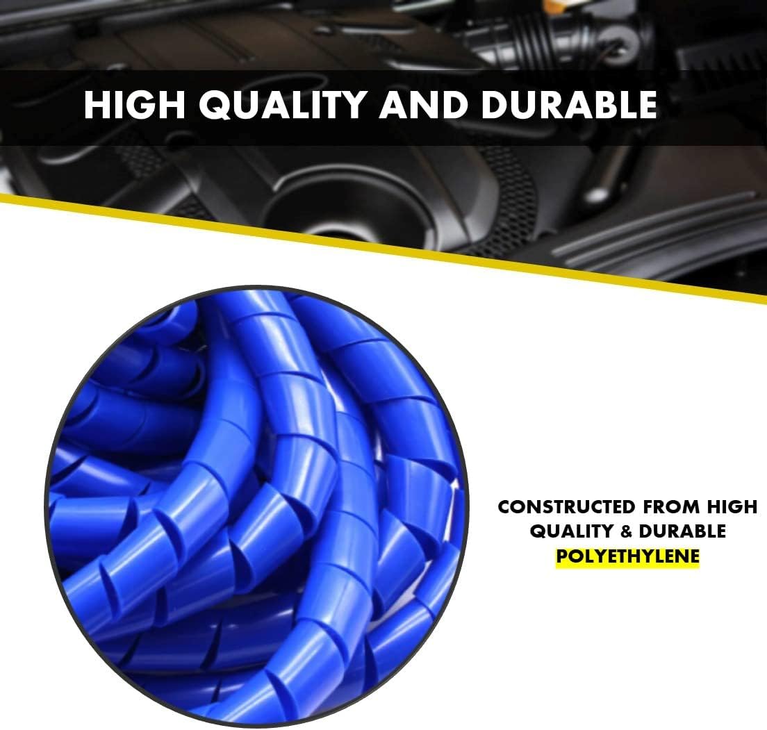 Kable Kontrol Vortex Spiral Cable Wrap - 1” Inch 100’ Feet Long - Hose Protector Flexible Polyethylene Wire Conduit Tubing Cable Sleeve Cord Cover to Organize Wires – Black