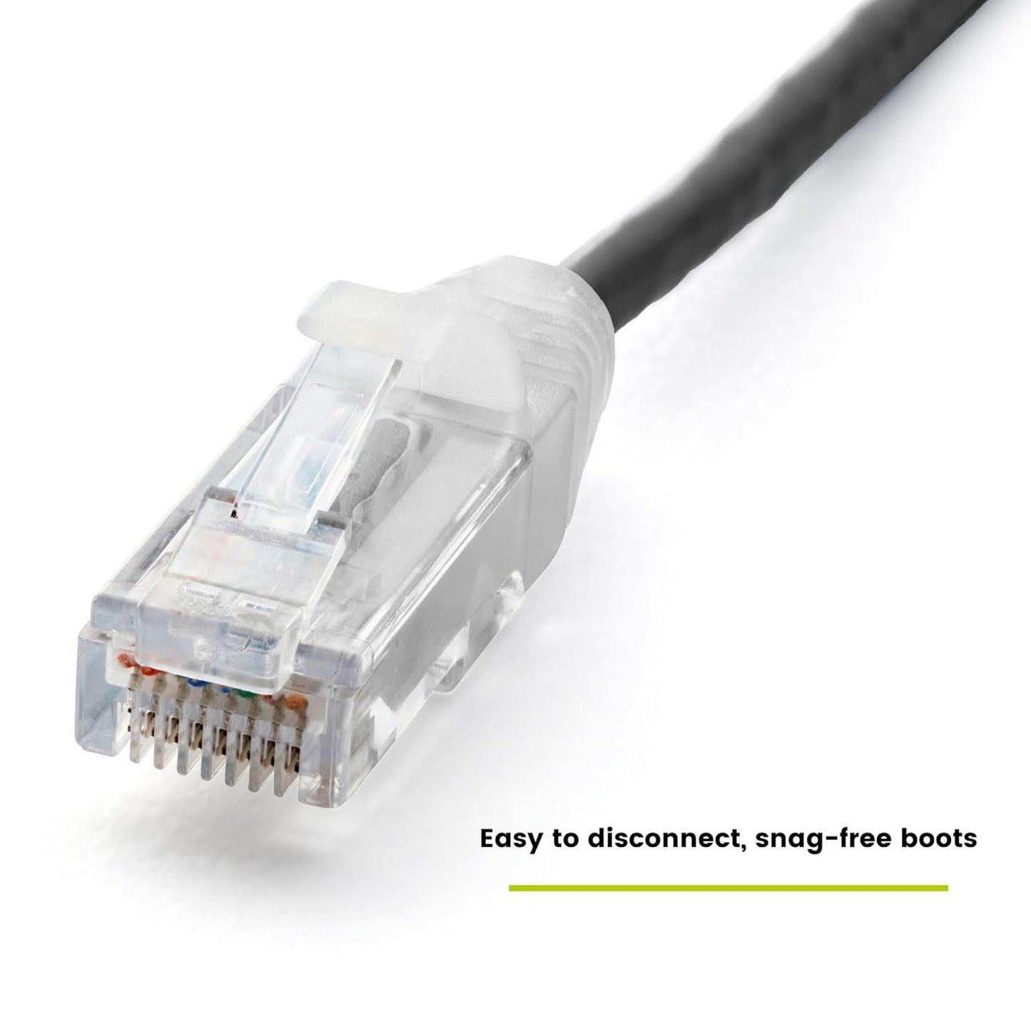 TRUECABLE Cat6 Component Rated Patch Cable, Unshielded (U/UTP), 14ft, Black, 28AWG Solid Copper, Snagless 10G High-Speed Ethernet Cable, PoE++ 4PPoE 100W, UL Listed, RoHS-3, 5 Pack