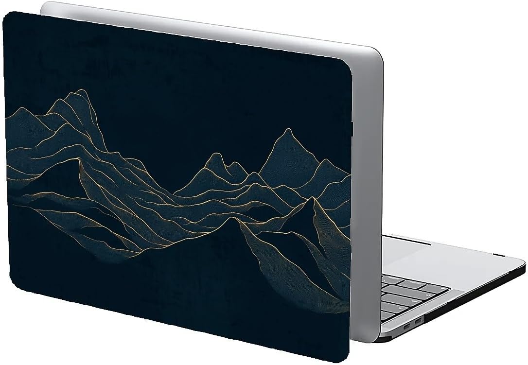 Compatible with MacBook Air 13.3 13.6 Inch Case 2022 2021 2020 2019 Plastic Hard Shell Case Cover,13.3 Pro(A1706/A1708/A1989/A2159/A2289/A2338), Dark Mountains