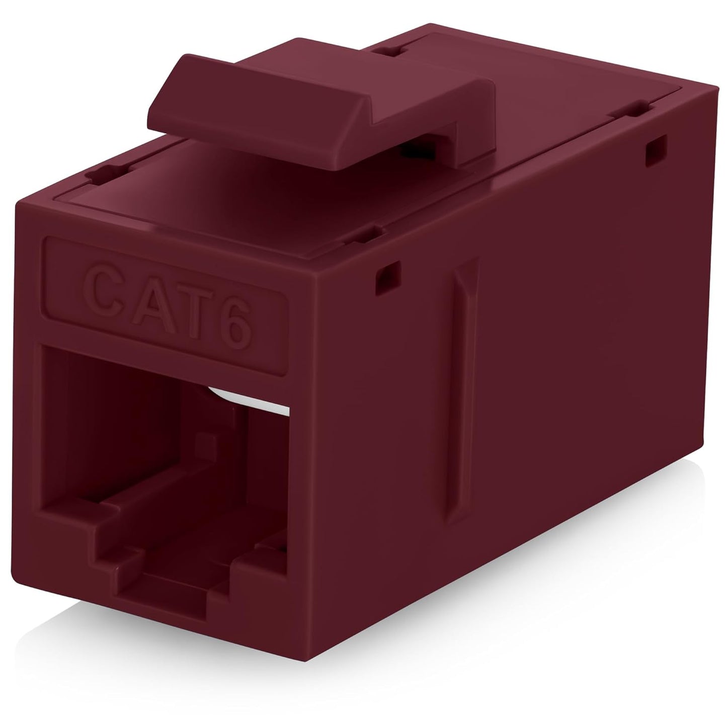 Everest Cat6 RJ45 Keystone Coupler (24-Pack) in Red - RJ45 Coupler - Cat 6 Couplers - Female to Female Cat6 Keystone Jacks - Ethernet Couplers - Ethernet Cable Extender