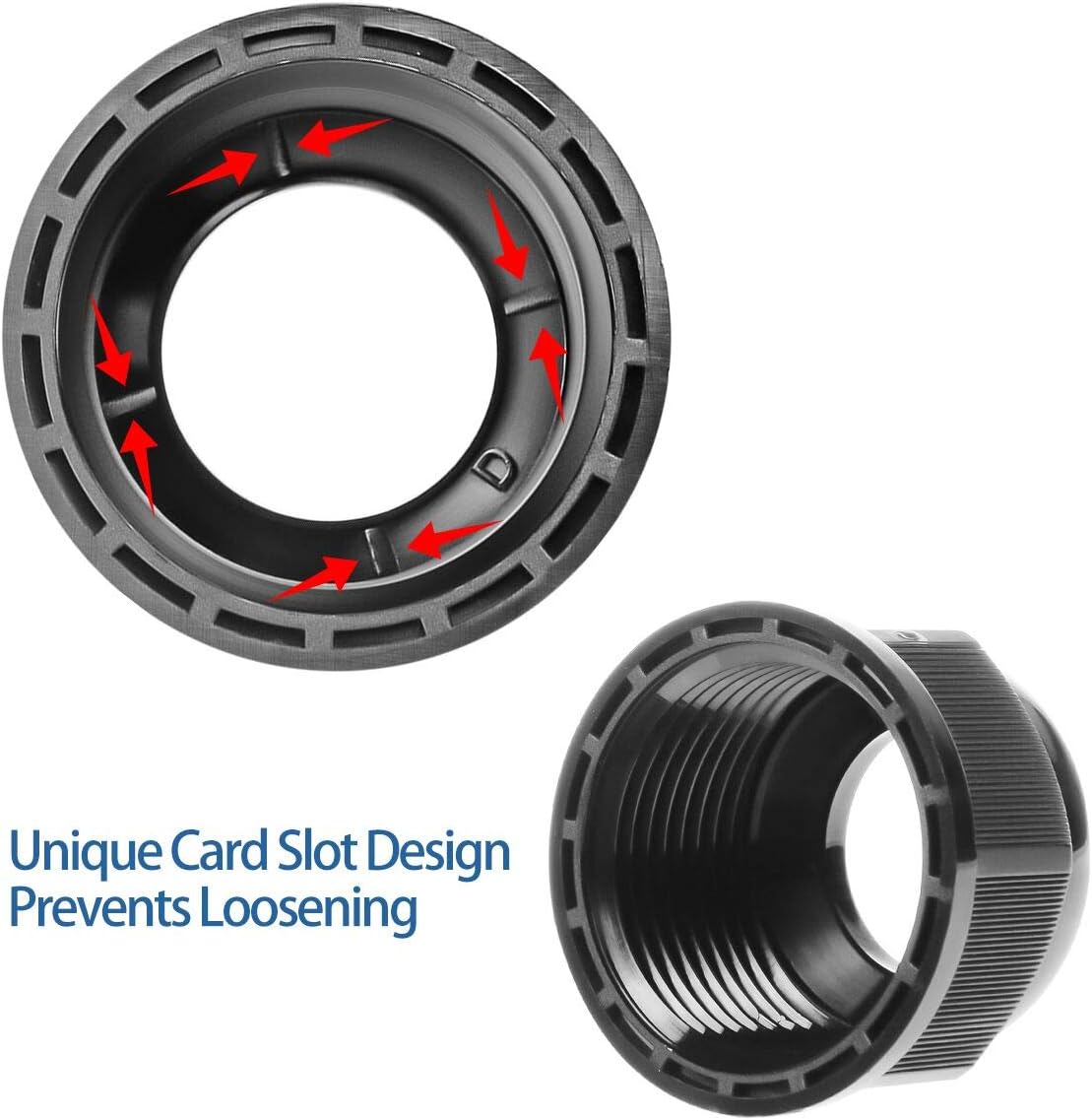 XHF 45 Pcs 1/4" IP68 Strain Relief Nylon Cord Grip NPT Cable Glands Adjustable UL Listed and RoHS Compliant (Black)