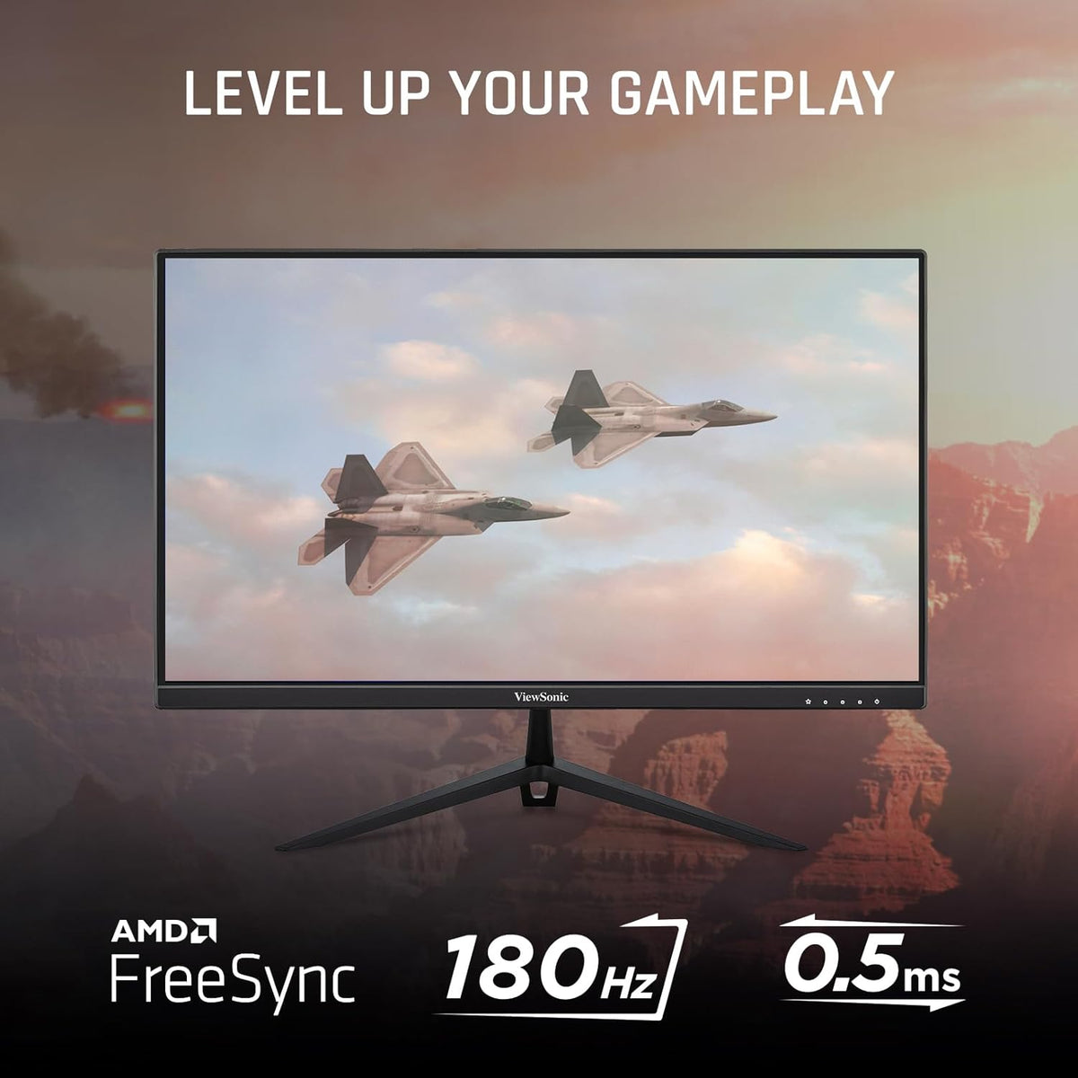 ViewSonic VX2428A 24 Inch 1080p 0.5ms 180Hz IPS Gaming Monitor with FreeSync, HDMI 1.4, and DisplayPort Inputs