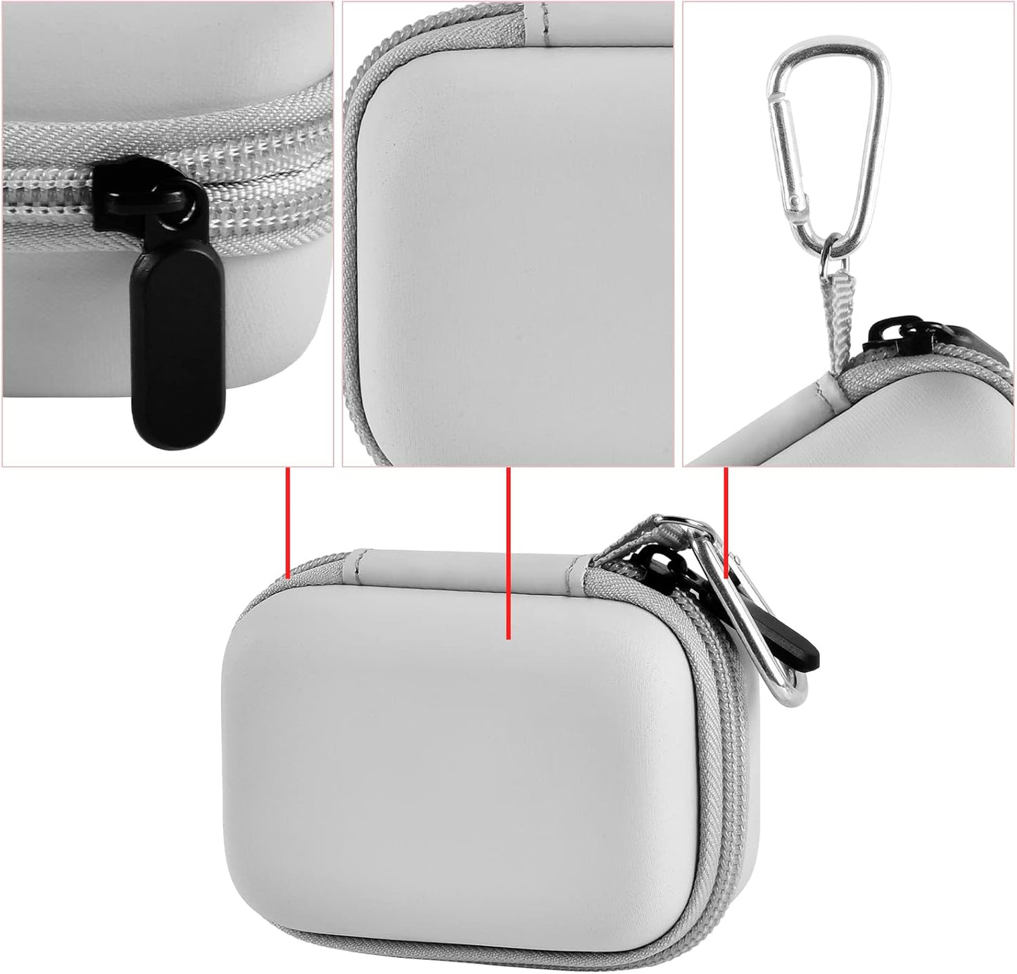 Portable Charger Power Bank Case for Swyop/for Feob/for Charmast/for JEJILL/for LanLuk/for VEGER/for iWALK/for Taegila/for Kuulaa and More Small Charging Battery Pack - Bag Only (White)
