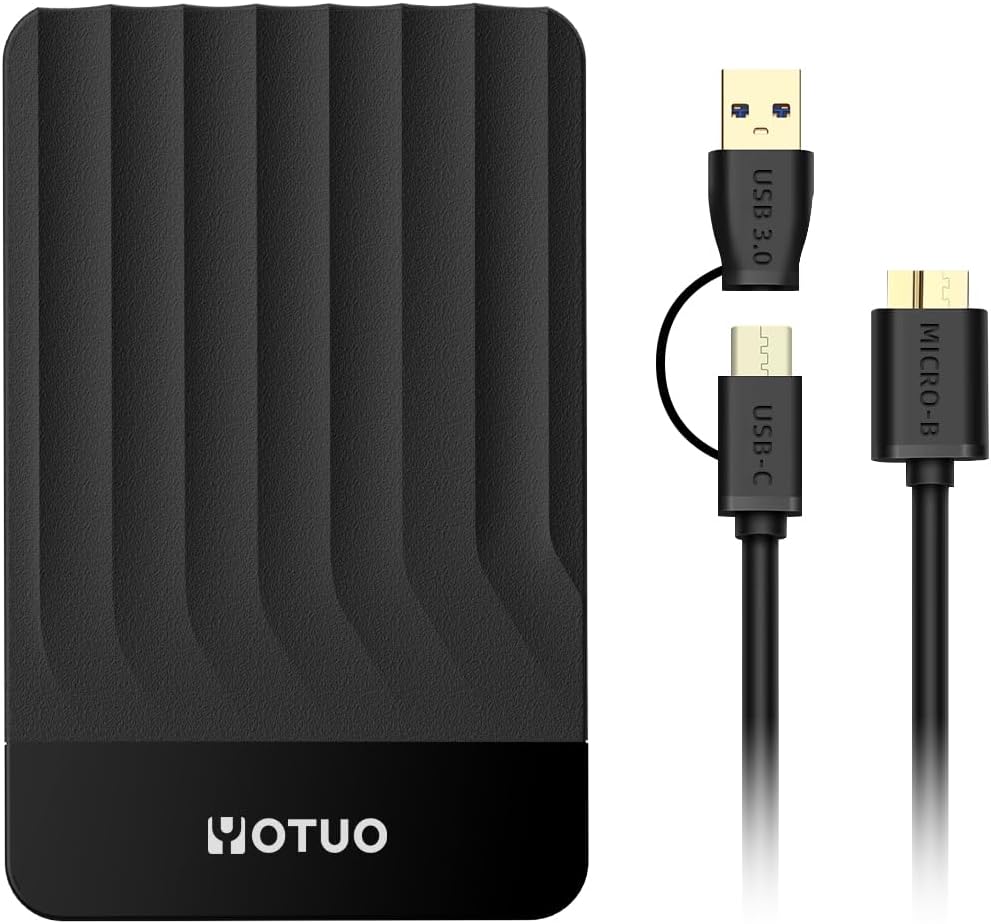 Portable External Hard Drive Storage Expansion Mobile HDD USB 3.0 for PC, Mac, Desktop, Laptop, PS4, PS5, Xbox One X/S, Xbox 360, Xbox Series X/S, Office & Game (Black, 750GB)