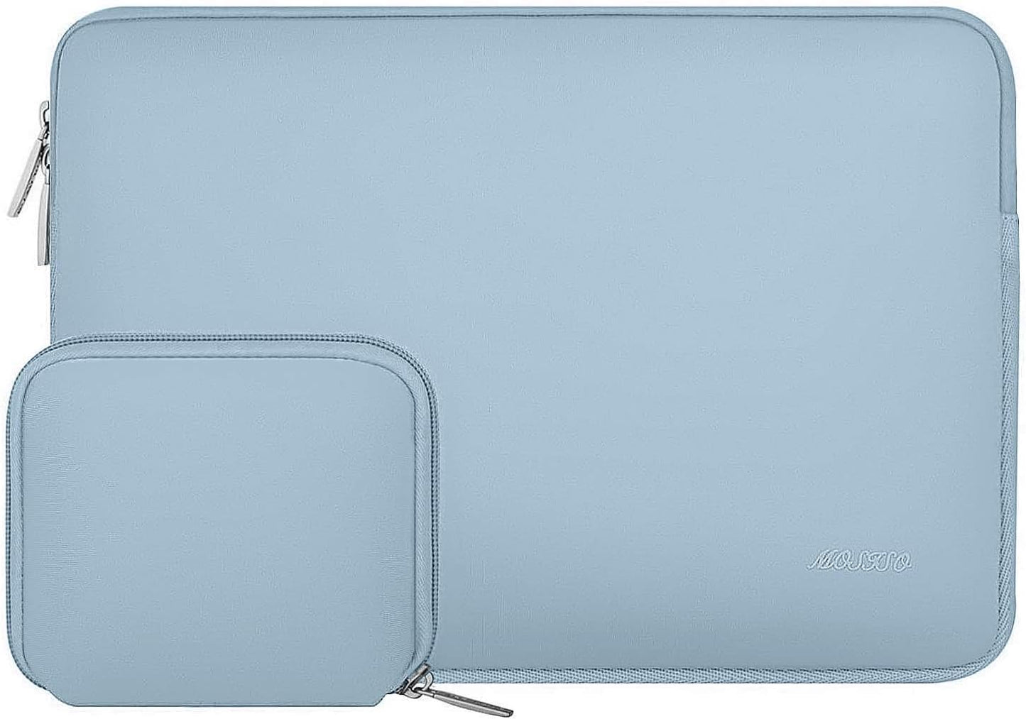 MOSISO Laptop Case 15 inch, 15 inch Laptop Sleeve Bag Compatible with MacBook Air 15 M4 A3241 M3 A3114 M2 A2941 2025 2024 2023, Dell XPS 15, Neoprene Computer Sleeve Bag with Small Case, Airy Blue