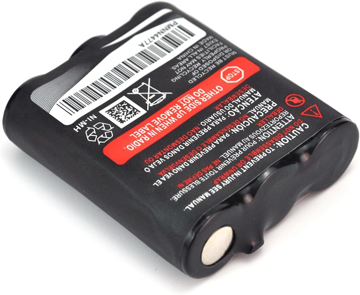 (4-Pack) 3.6V 800mAh Ni-MH Battery Replacement for Motorola PMNN4477AR T200 T400 T500 T800 T600 T62 T82 T92 T260 T265 T801 T460 T465 T480 Walkie Talkies
