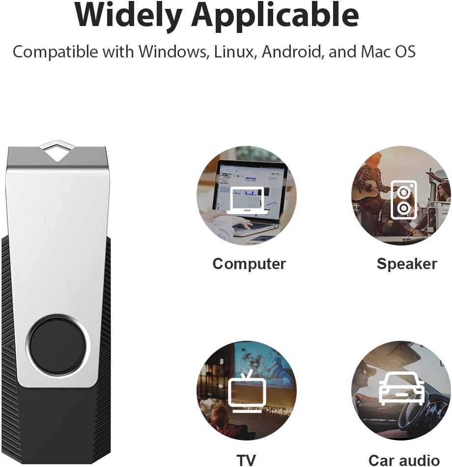 Aiibe 5 Pack 64GB Flash Drive USB Flash Drives 64GB Thumb Drive USB 2.0 Memory Stick USB Drive Zip Drive Jump Drive 64GB Multipack (64G, 5 Mixed Colors: Black Red Cyan Green Purple)