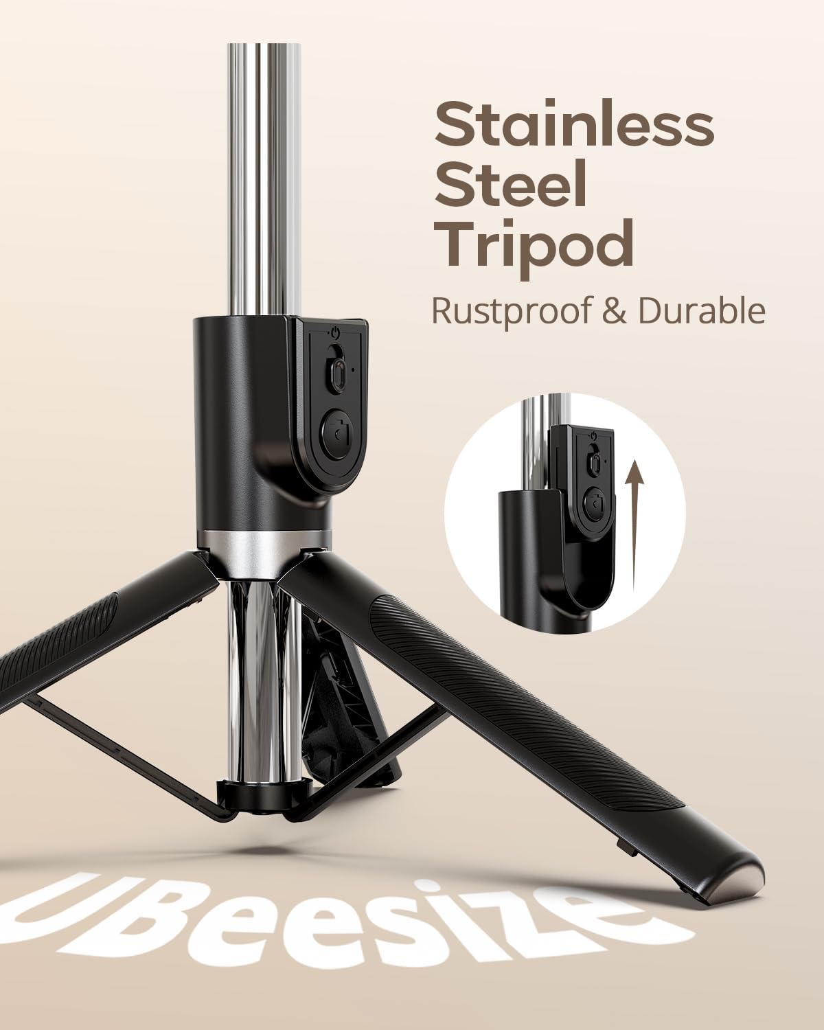 UBeesize Selfie Stick Tripod for iPhone and Android, 52'' Extendable Phone Tripod Stand with Remote, Portable Selfie Sticks with Phone Holder for Video Recording & Travel