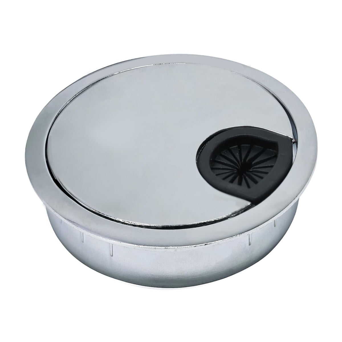 1 Pcs Desk Grommet 2" / 50 mm, Desk Cord Hole Cover, Cable Grommet Metal Zinc Alloy Materilal, Desk Hole Grommet for Home & Office Pc, Detachable Cable Cord Organizer-Bright Silver