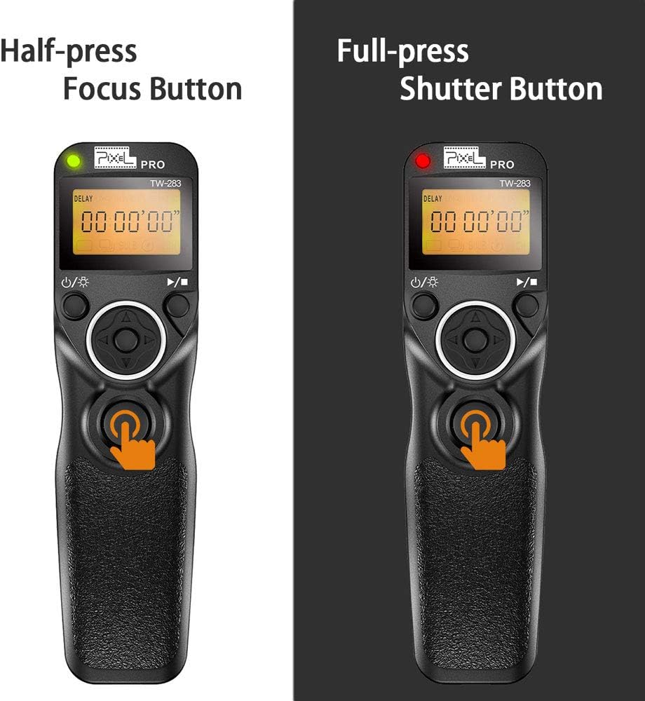 Pixel TW-283 DC0 Wireless Camrea Shutter Release Remote Control Compatible for Nikon Cameras D800 D810 D850 D700 D500 D300