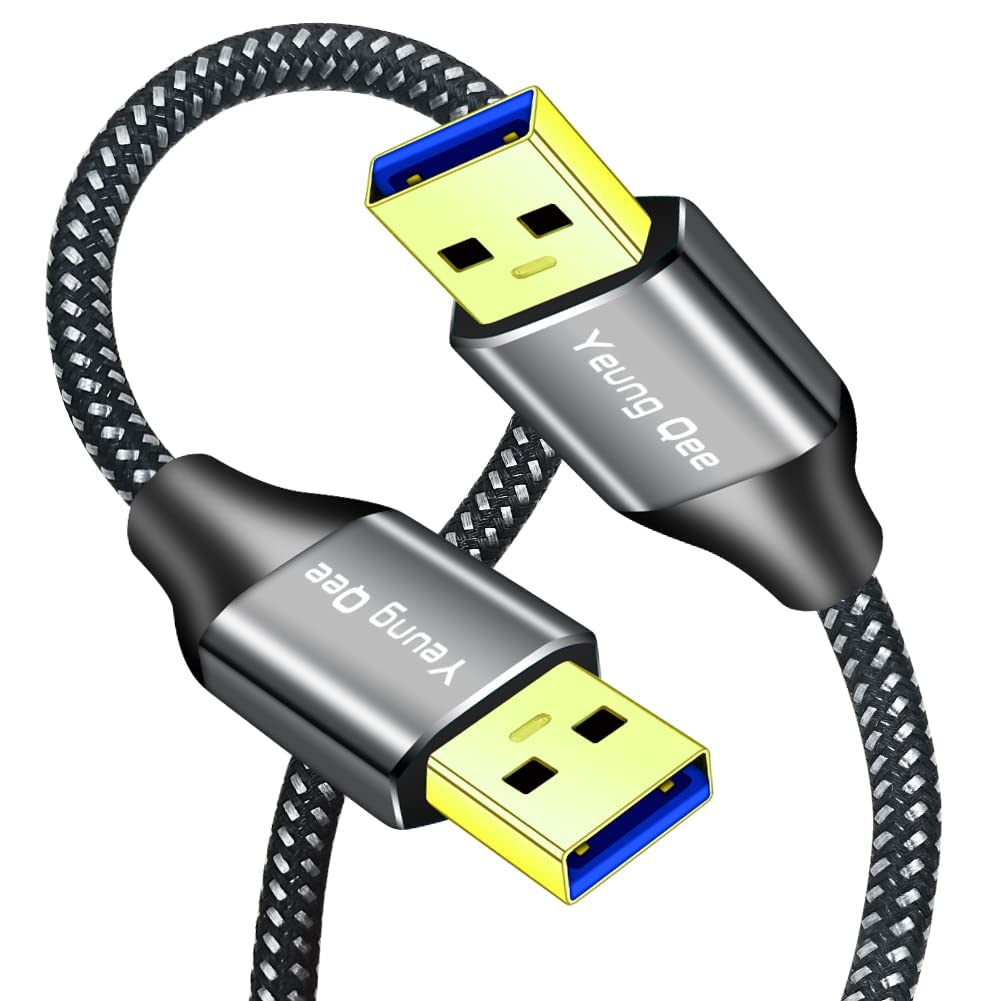 USB 3.0 A to A Male Cable 1 ft,Super Speed Type A Male to Male Cable USB 3.0 Double End USB Cord for Hard Disk, Cameras,Laptop Cooler, DVD Player and More (1FT/0.3M)