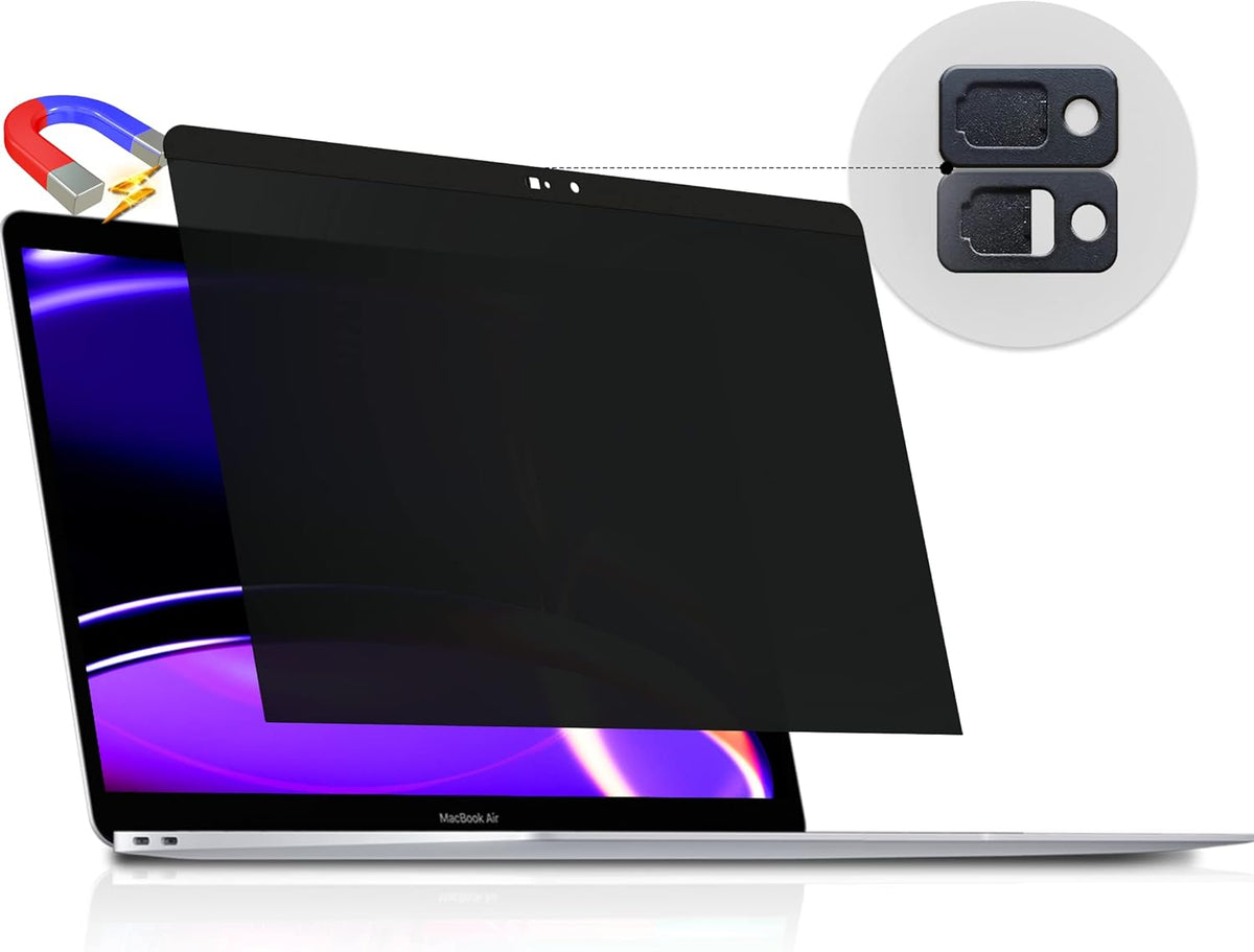 Magnetic Privacy Screen for MacBook Pro 15 Inch (2012-2015), Removable Anti Blue Light Glare Peep Filter Black Out Screen Protector for Mac 15.4 In Laptop Model (A1278 A1286 A1398)