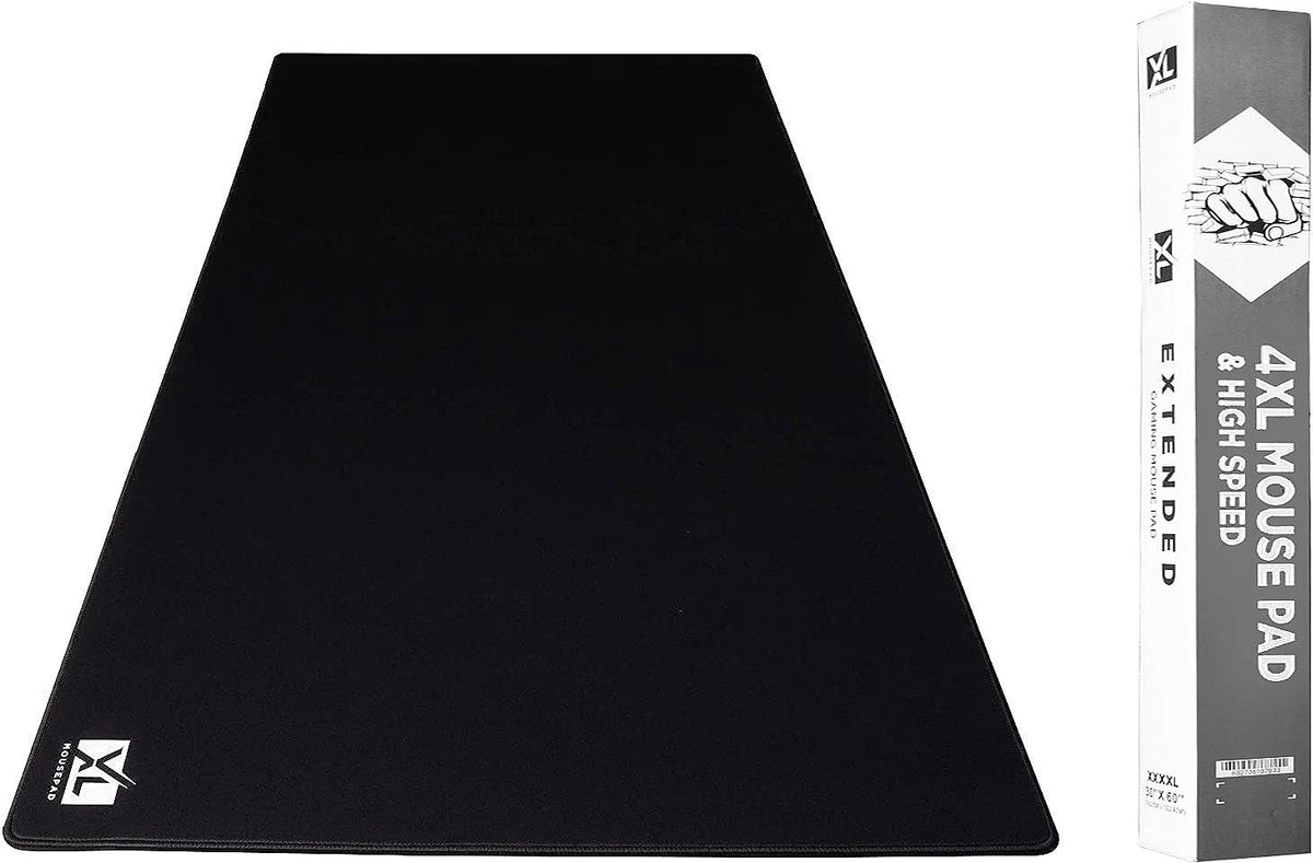 Big Desk Mouse Pad Extra Large for Gaming(60'' x 30'') - Super Thick Giant Mousepad for Full Desk with Rubber Base (Black, 4XL)