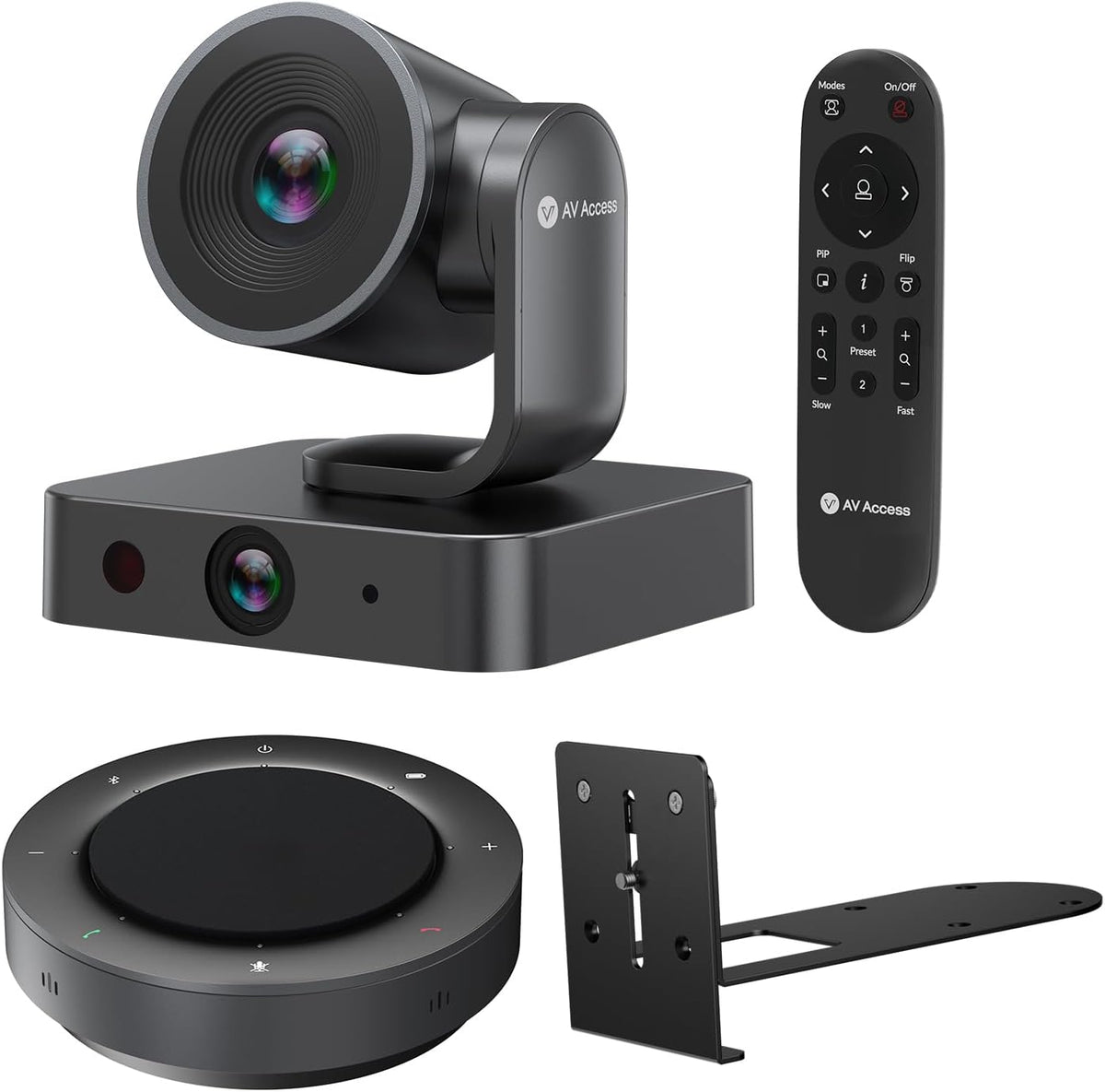 4K Conference Room Camera System, AI Auto-Tracking PTZ Camera 3x Optical/5x Digital Zoom with Bluetooth Speakerphone Set, 120° Wide-Angle, 16-Foot Mic Pickup, for Zoom YouTube Teams OBS and More