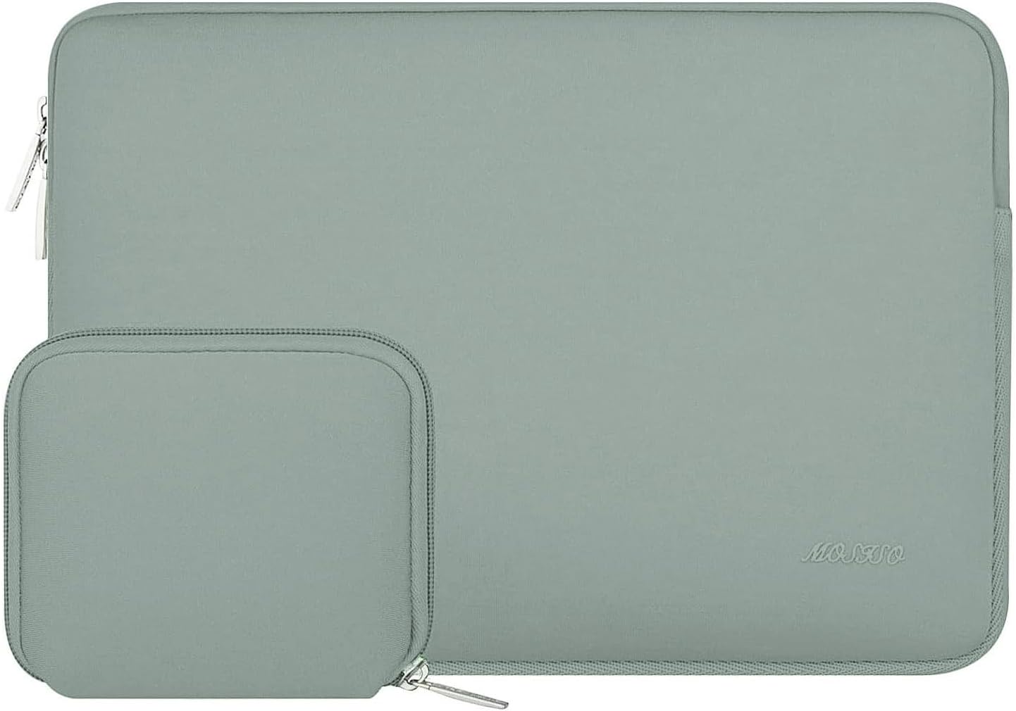MOSISO Laptop Case 13.3 inch, 13-13.3 inch Laptop Sleeve Bag Compatible with MacBook Air/Pro 13/Pro 14 M5 M4 M3 M2 M1, HP Dell ASUS Lenovo, Neoprene Computer Sleeve Bag with Small Case, Antique Green