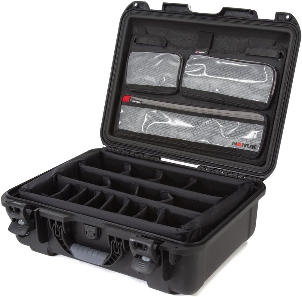 Nanuk 930 Pro Photo Kit Camera Case with Transparent, Zippered and Anti-Tear Compartments and Soft Grip Handle (26.5 Liters, Black)