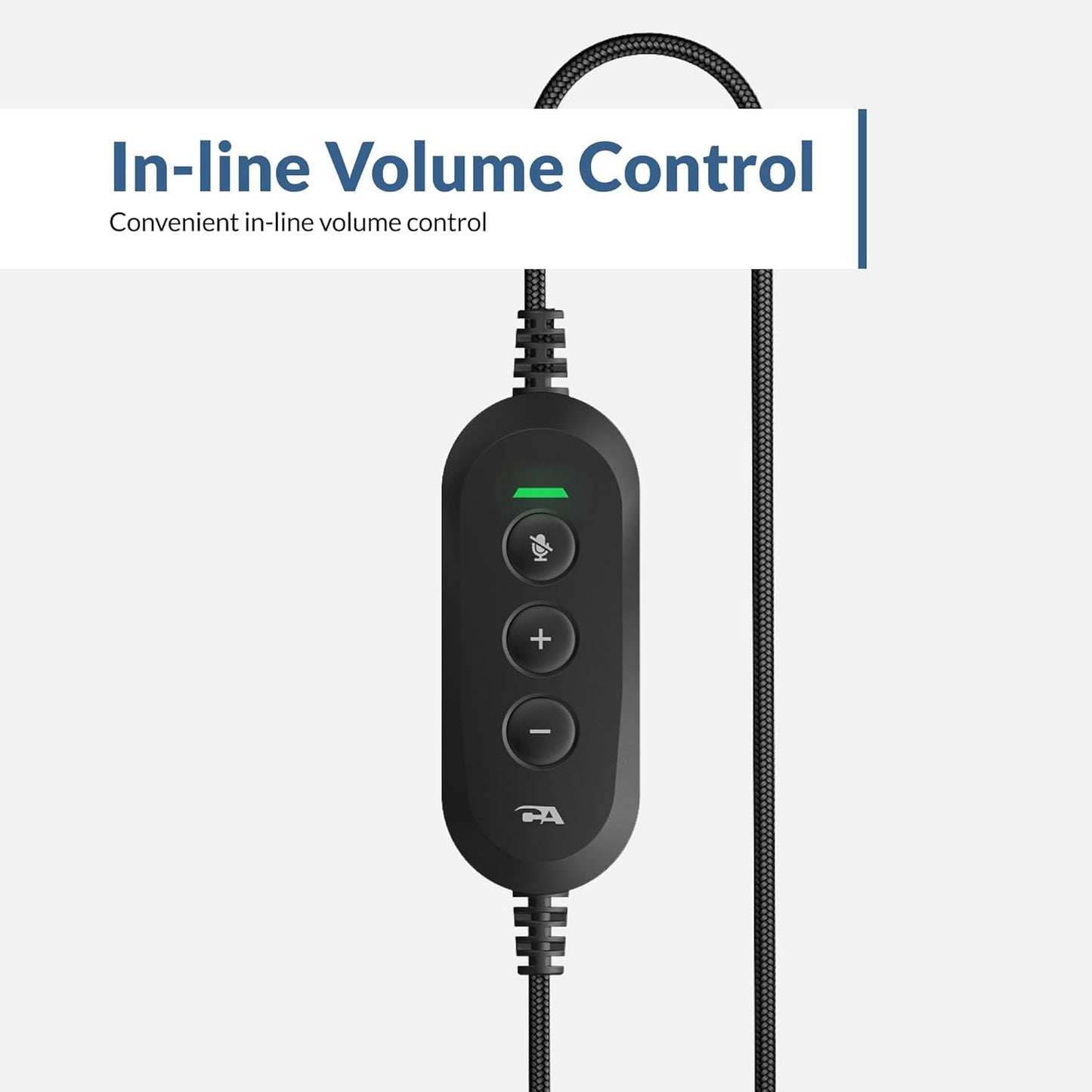 Cyber Acoustics USB-C Stereo Headset (AC-5014-80) – Durable, Crisp, and Clear Communication in Classrooms and at Home; in-Line Controls for Volume and Mic Mute - 80 Pack