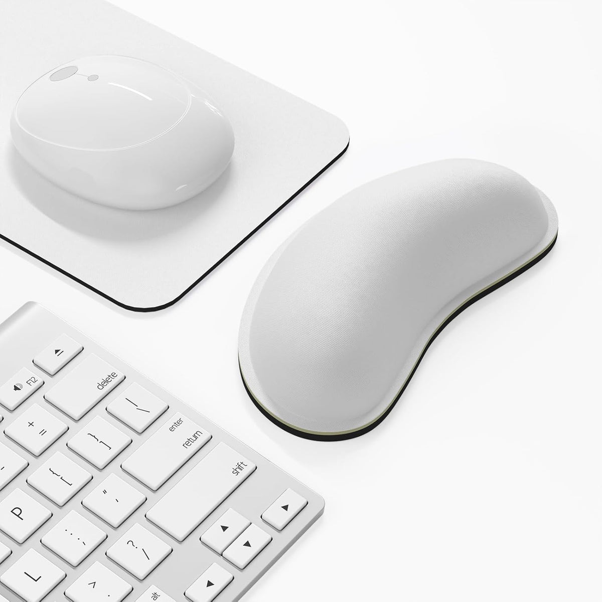 Dapesuom Mouse Wrist Rest, Ergonomic Memory Foam Mouse Wrist for Computer Desk Mats Support, Hand Rest Pad Cushion for Gaming, Office, Laptop, Men, Women, Pain Relief & Easy Typing, Space Gray