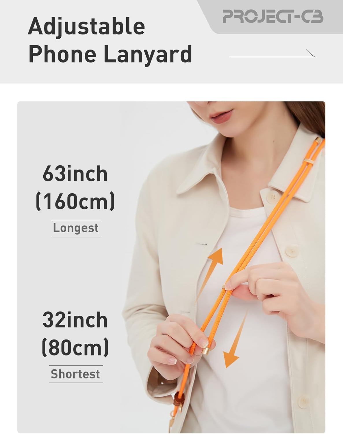 project-cb Cell Phone Lanyard 1,Phone Tether Tab 2,Phone Crossbody Strap,Lanyards for Around the Neck,Adjustable Phone Strap(Green-G)