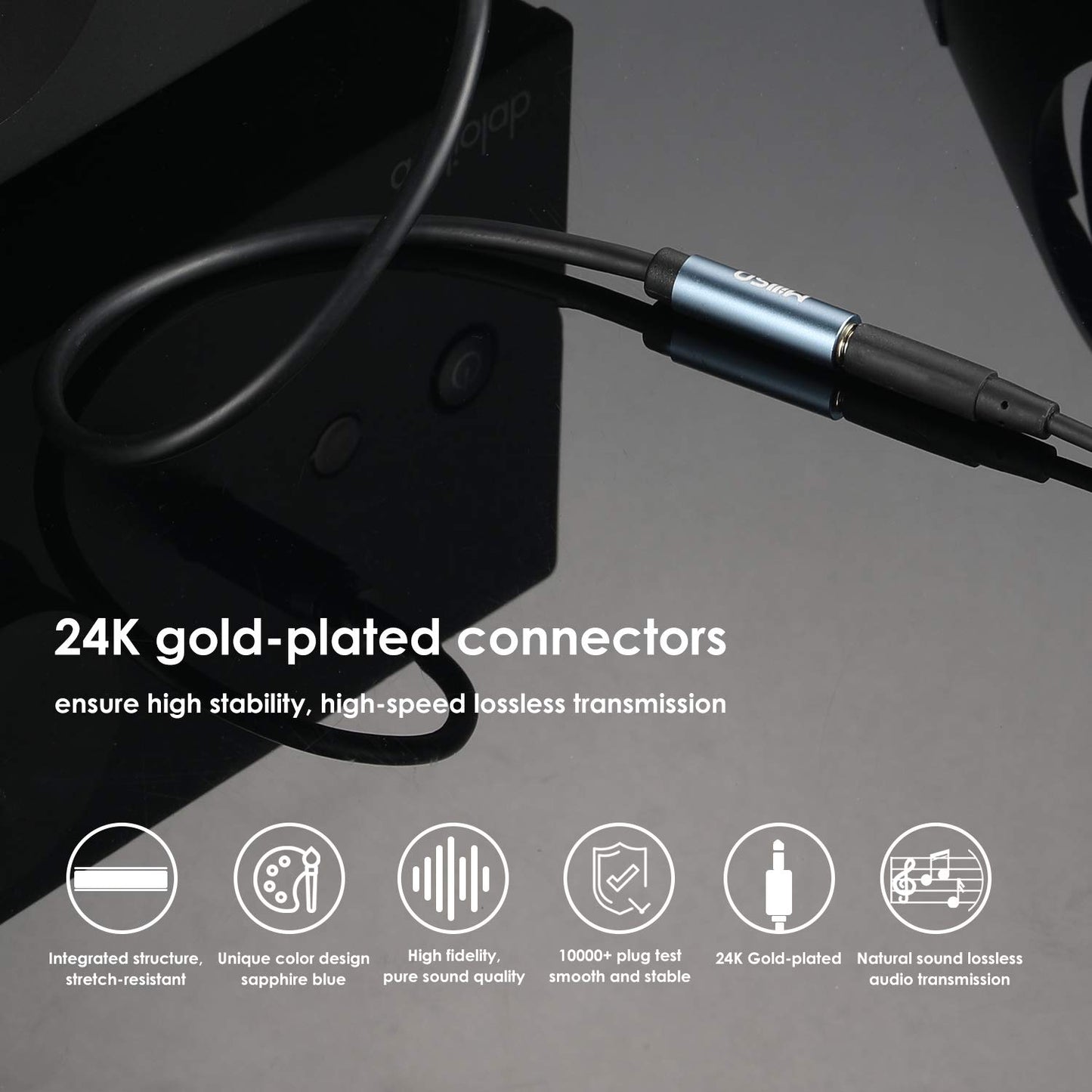 MillSO 3.5mm Headphone Extension Cable (6.6 Feet) TRRS 3.5mm Male to Female Stereo Audio Jack Extension Adapter Auxiliary AUX Cord for Headphones, Earbud, Speaker, Car Stereo, Home HiFi System