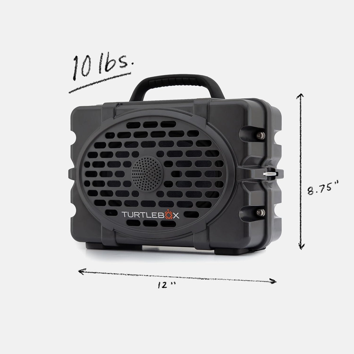 Turtlebox Original Gen 3: Portable Outdoor Bluetooth Speaker – Ultra-Loud (120dB), Waterproof (IP67), Rugged, Impact-Resistant, 3-Day Battery | Party Mode: Unlimited Pairing Stereo, Gray/Navy