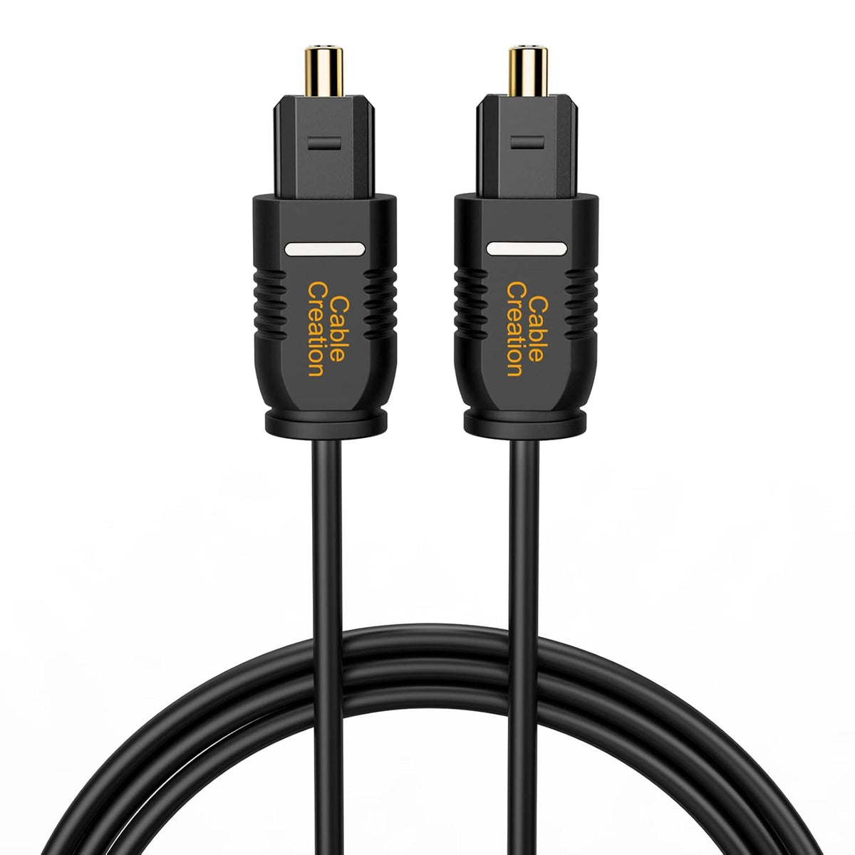 CableCreation Optical Digital Audio Cable 6FT, Slim Fiber Optic Toslink Gold Plated Optical S/PDIF Cord for Home Theater, Sound Bar, TV, PS4, Xbox, VD/CD Player, Game Console& More, Black/OD:2.2mm