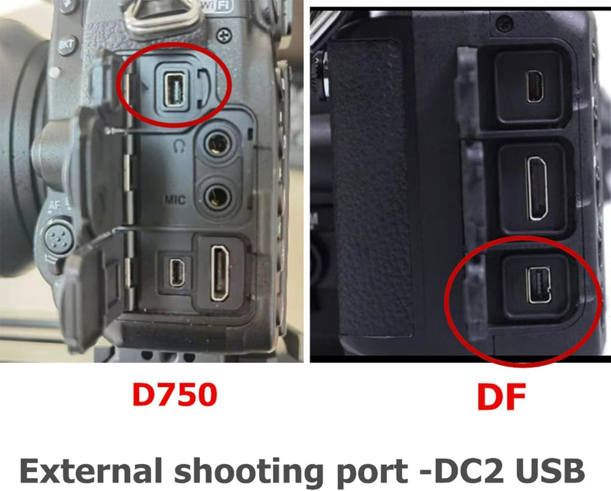 for Nikon Cable Release (MC-DC2) D750 D7200 Z6 Z7 Z7II Remote Camera Small Shutter Release Remote Control Wired Remote Photo Accessory D7500 D3300 D600 D90 D3200D7000 (RC301-DC2 NK 196.8in/5m)