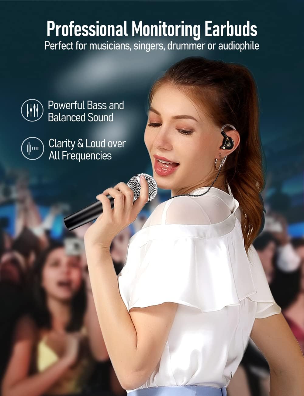 Vibes 201C Wired Earbuds in-Ear Headphones, USB C to 3.5mm Adapter & Braided Cord, Noise Isolating Bass Driven Earphones, Carry Case, Ear Buds Tips, 3.5mm Jack (Clear Brown, No Mic)
