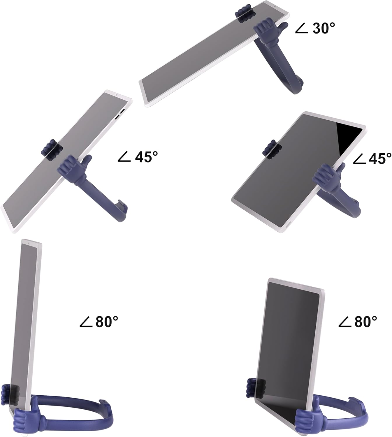 Honsky Thumbs Up Tablet Stand,Portable Monitor Stand Holder for Desktop,Tablet Display Stands Holder, Stand for Desk Universal Cute,Blue Deep