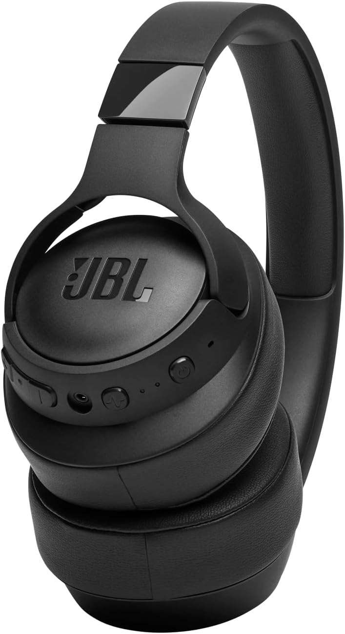 JBL Tune 760NC - Wireless Over-ear Noise Cancelling headphones, JBL Pure Bass Sound, Voice Assist, Google Fast Pair, Up to 50Hrs of Battery with ANC off, Lightweight and foldable design (Black)