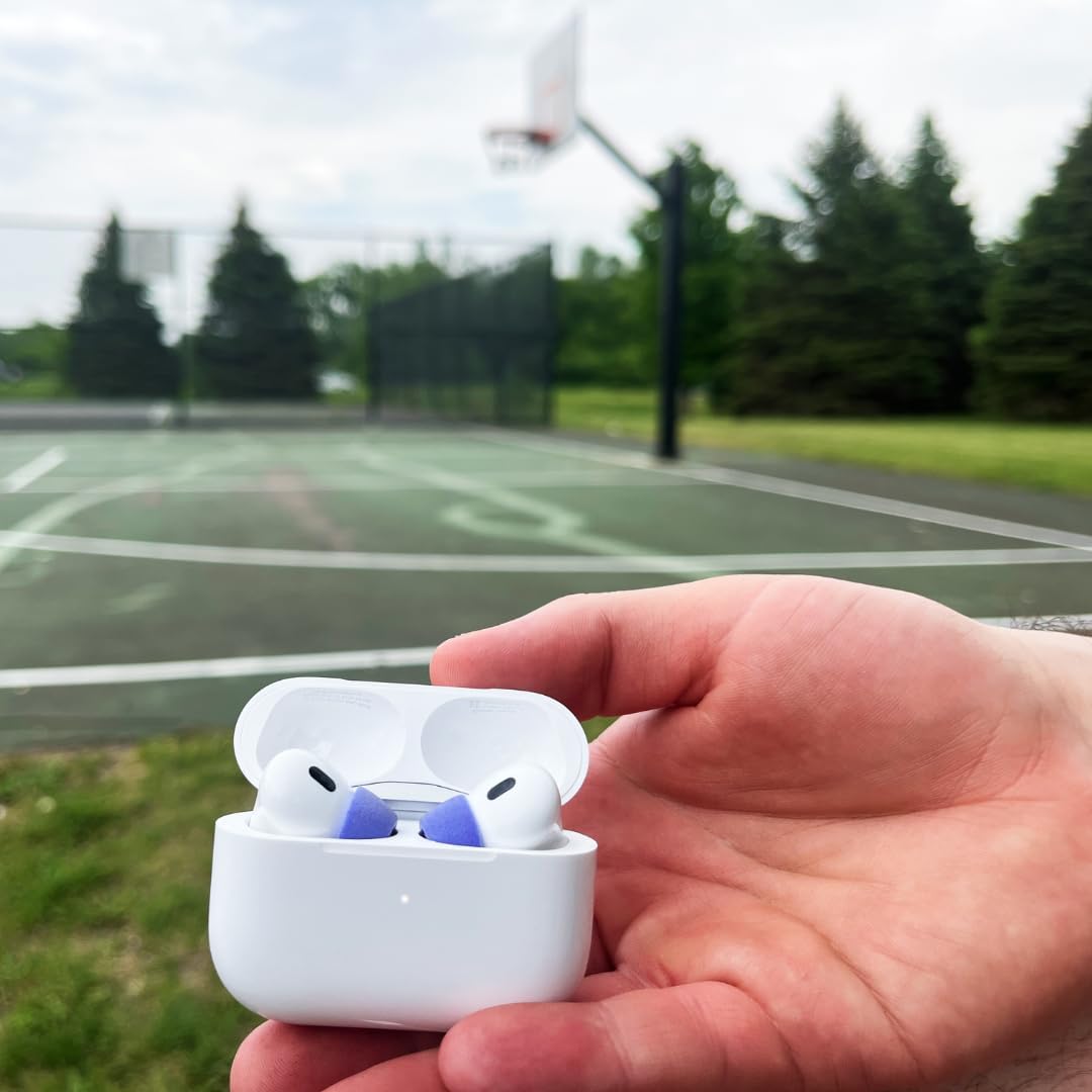 Comply Memory Foam Replacement Earbud Tips for Apple AirPods Pro 1 & 2 | Ultimate Comfort, Secure Fit, Superior Noise Isolation | Anti Slip, Prevent from Falling Out | Blue, Small (3 Pairs)