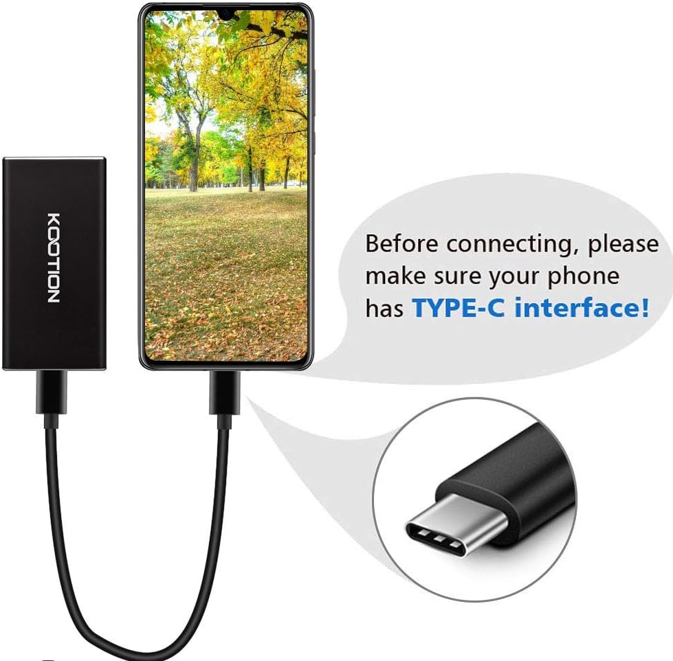 KOOTION 1TB External SSD Hard Drive USB 3.1 Type-c Ultra-Slim Portable Solid State Drive 1TB, Read up to 500MB/s & Write up to 450MB/s