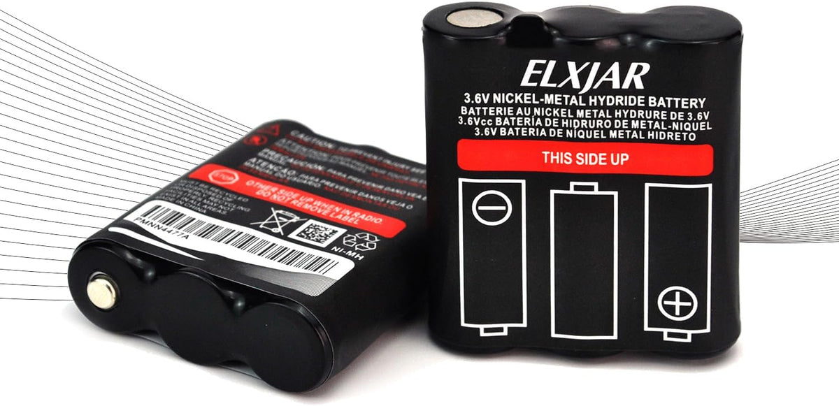 (2-Pack) 3.6V 800mAh Ni-MH Battery Replacement for Motorola PMNN4477AR T200 T400 T500 T800 T600 T62 T82 T92 T260 T265 T801 T460 T465 T480 Walkie Talkies