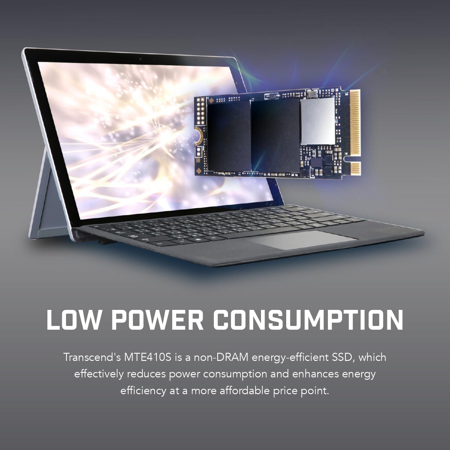 Transcend 1TB M.2 2242 SSD, Up to 5000MB/s, PCIe Gen4x4 NVMe 3D TLC, for Ultra-Thin Laptops, Lenovo ThinkPad, Yoga Gen 6, ASUS ExpertBook, ZenBook, Mini PC, DRAM-Less Design for Low Power Consumption
