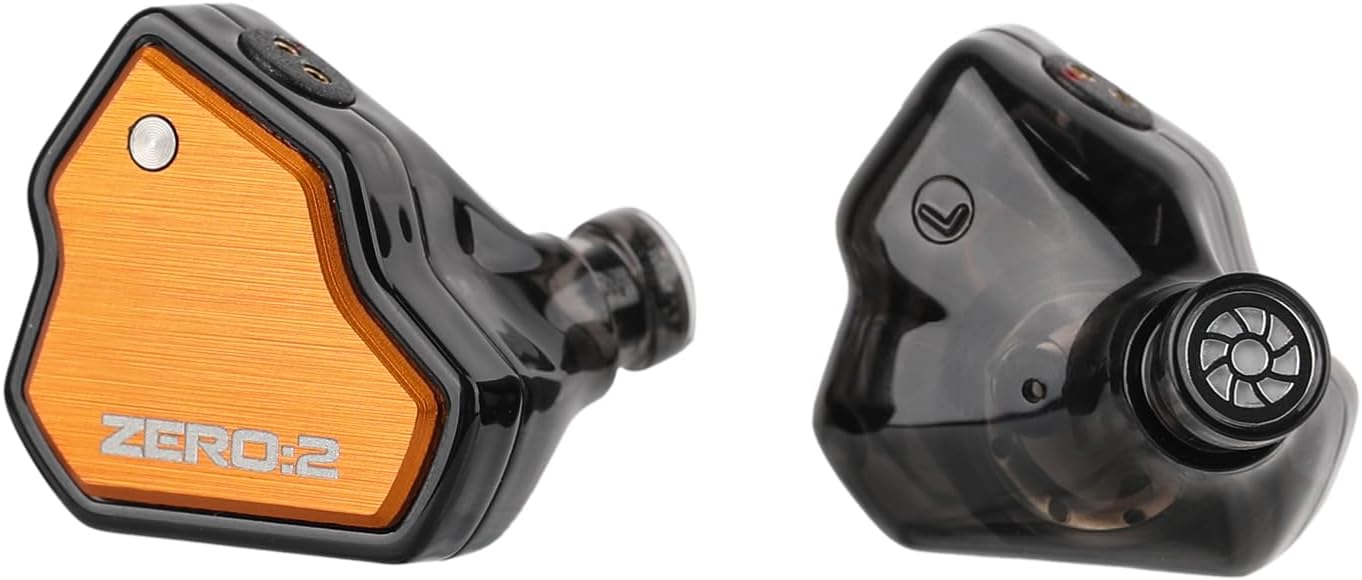 Linsoul 7Hz x Crinacle Zero:2 in Ear Monitor, Updated 10mm Dynamic Driver IEM, Wired Earbuds Earphones, Gaming Earbuds, with OFC IEM Cable for Musician (Orange)