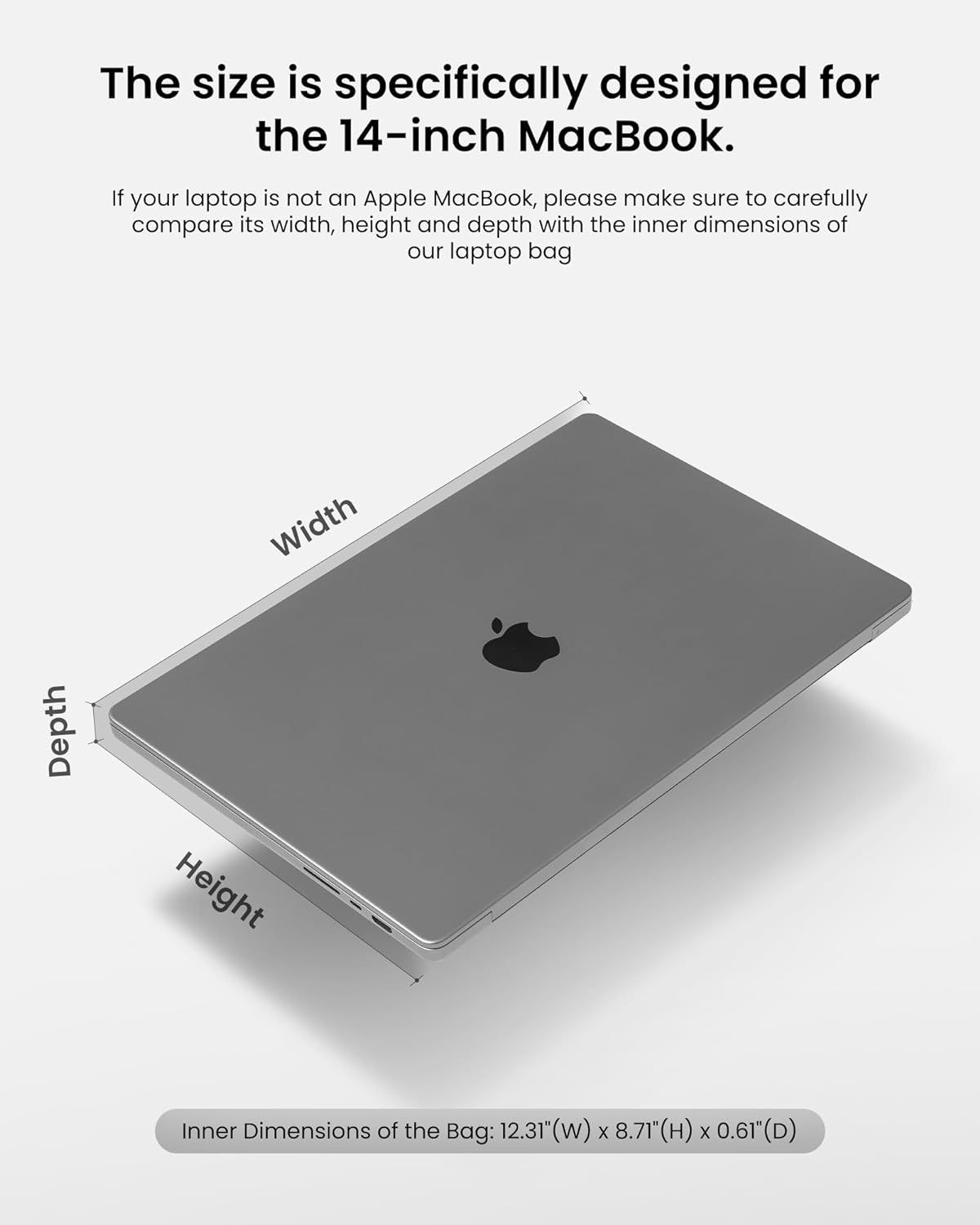 tomtoc 360 Protective Laptop Carrying Case Compatible with 14-inch MacBook Pro M5/M4/M3/M2/M1 Pro/Max 2025-2021, 12.9-13 Inch iPad Pro/Air, Water-Resistant MacBook Accessory Bag Sleeve