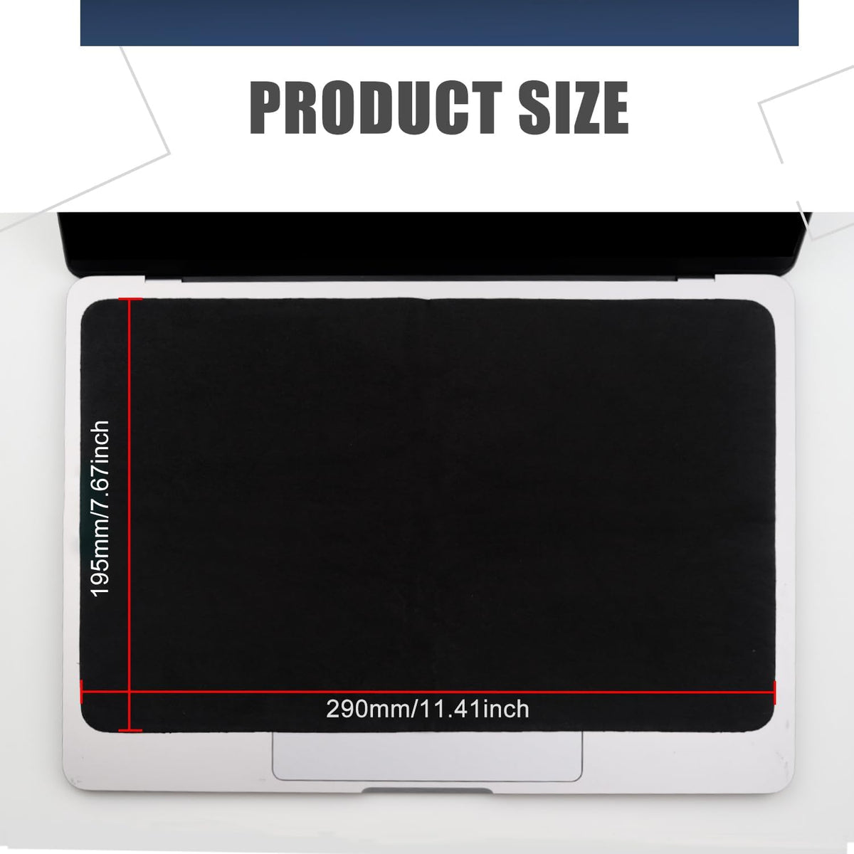 2 Pack Microfiber Liner Cleaning Cloth 13" with Screen Keyboard Imprint Protection, Laptop Keyboard Protector Compatible with MacBook Pro/AIR 13" and MacBook PRO 14"-Black