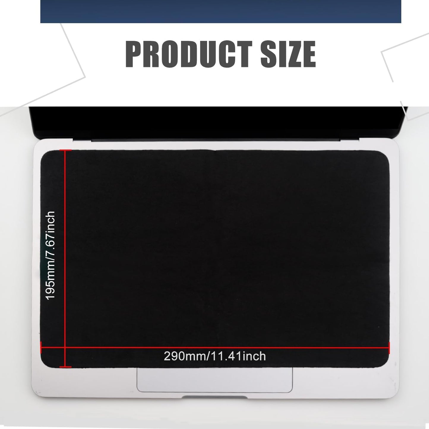 3 Pack Microfiber Liner Cleaning Cloth 13" with Screen Keyboard Imprint Protection, Laptop Keyboard Protector Compatible with MacBook Pro/AIR 13" and MacBook PRO 14"-Black