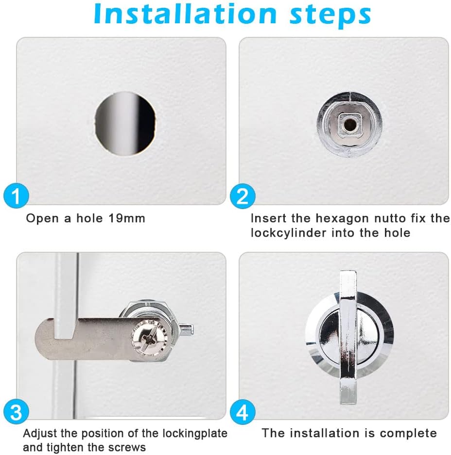 Thumb Operated Offset Cam Lock,Replacement Keyless Compartment Latch, Non-Locking Compartment Lock for RV, Camper, Vehicles, Storage Door Cabinet Mailbox Drawer(Color:S: 19 x 16mm)