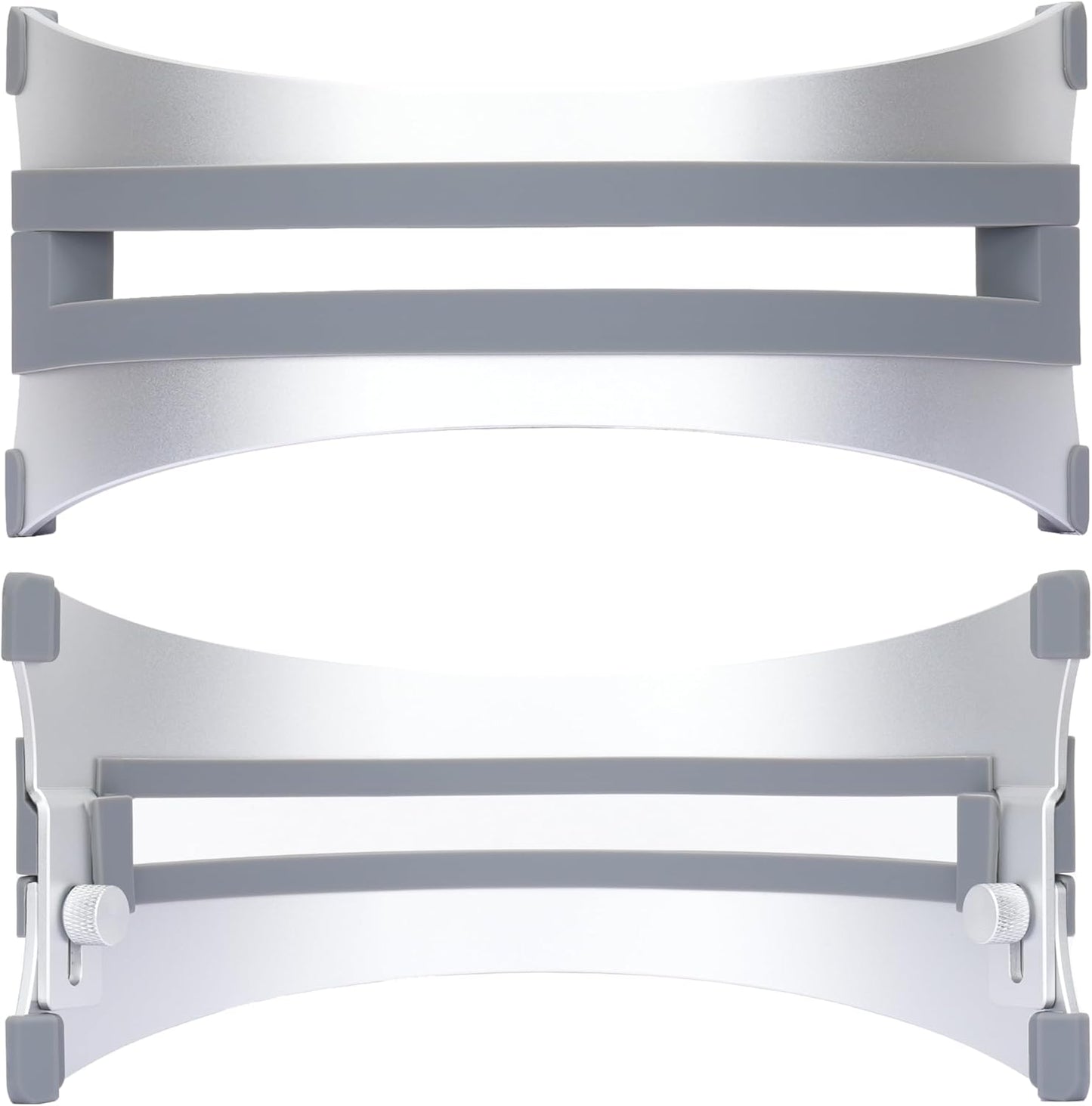Adjustable Vertical Laptop Stand - 6061 Aluminum, CNC Precision, Anodized Finish, Fits All Laptops Including 17-inch, Ventilated Design, Anti-Slip Silicone Pads, ARC Shaped Stands