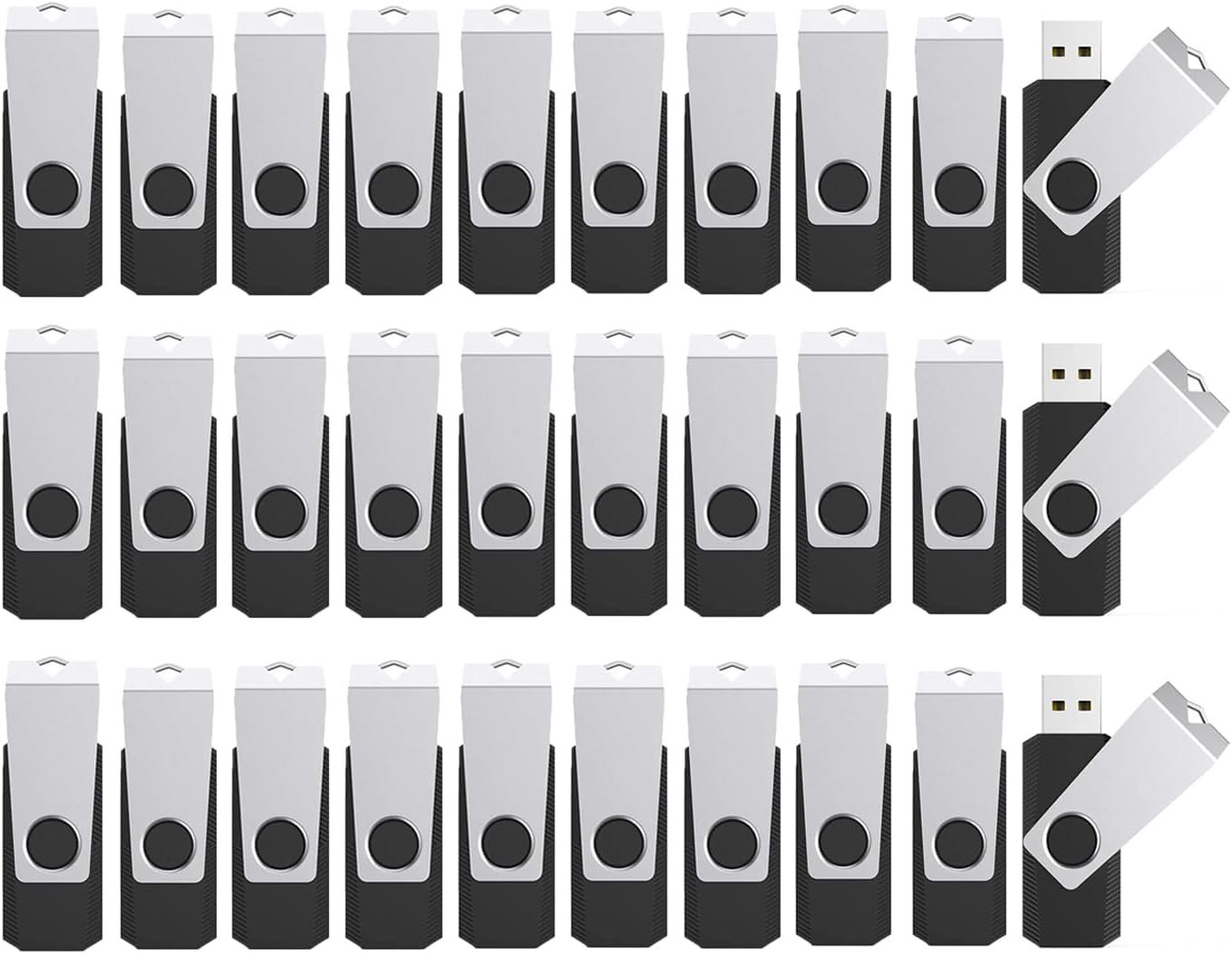 1GB Flash Drives 100 Pack, Wooolken USB 2.0 Thumb Drive with Lanyards Bulk USB Drive Pen Drives for Weddings,Office, School, Data Storage Backup