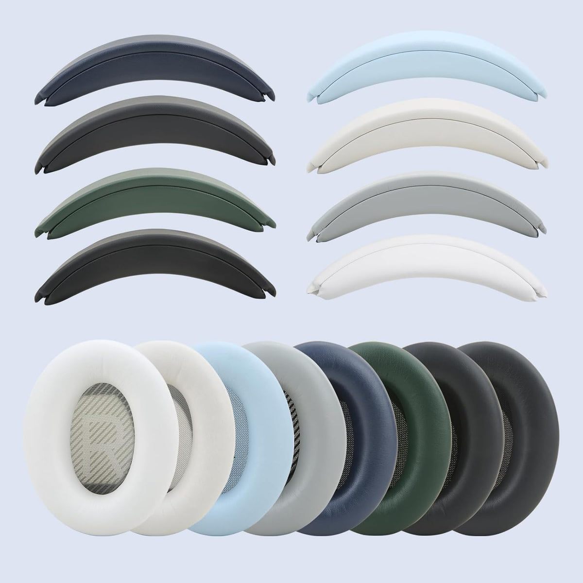 Replacement Earpads and Headband Pad Compatible with Bose QC35 QC45 Waterproof and Sweat-Resistant (Beige)