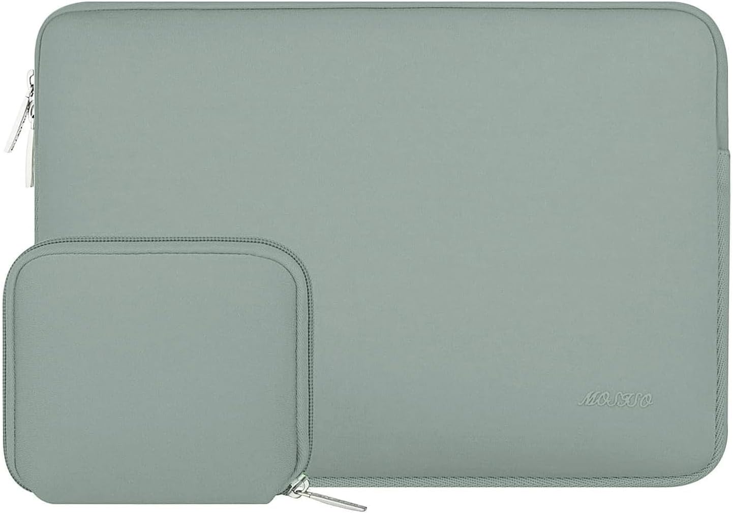MOSISO Laptop Case 14 inch, 14 inch Laptop Sleeve Bag Compatible with HP Lenovo Dell ASUS Acer, HP Stream, Dell Latitude, Lenovo IdeaPad, Neoprene Computer Sleeve Bag with Small Case, Antique Green
