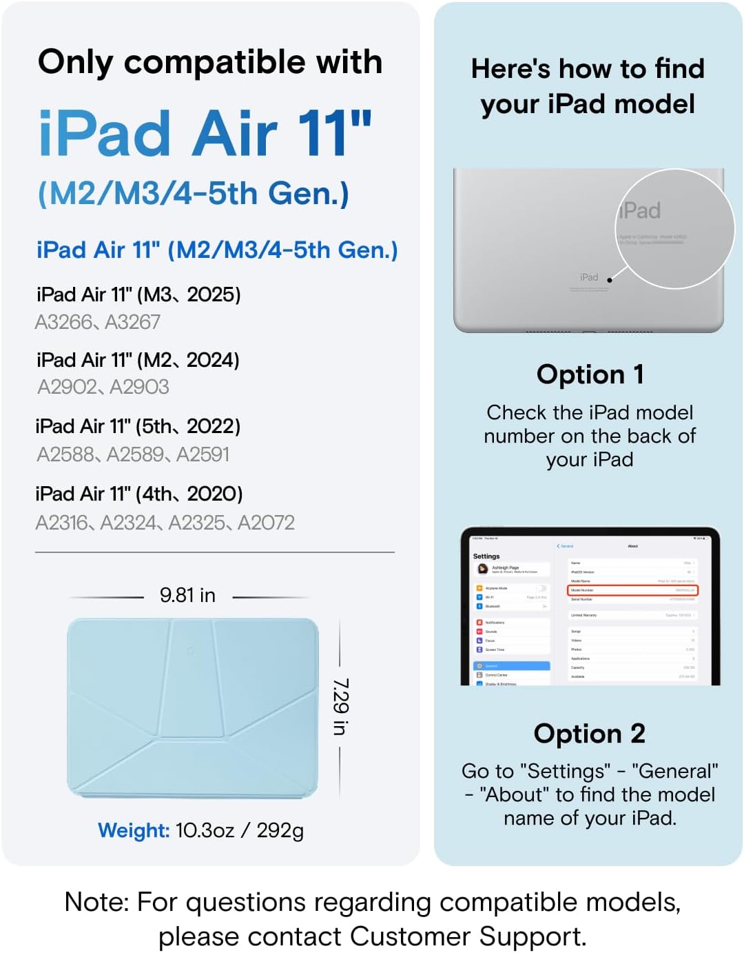 MOFT Dynamic Folio Case for for iPad Air 11-inch M3 M2 2025 2024/10.9 Air 5th 4th Generation 2022 2020, iPad Pro 11 Inch 4th/3rd/2nd Gen, Magnetic Case with 20+ View Angles, Soothing Mist x Misty Cove