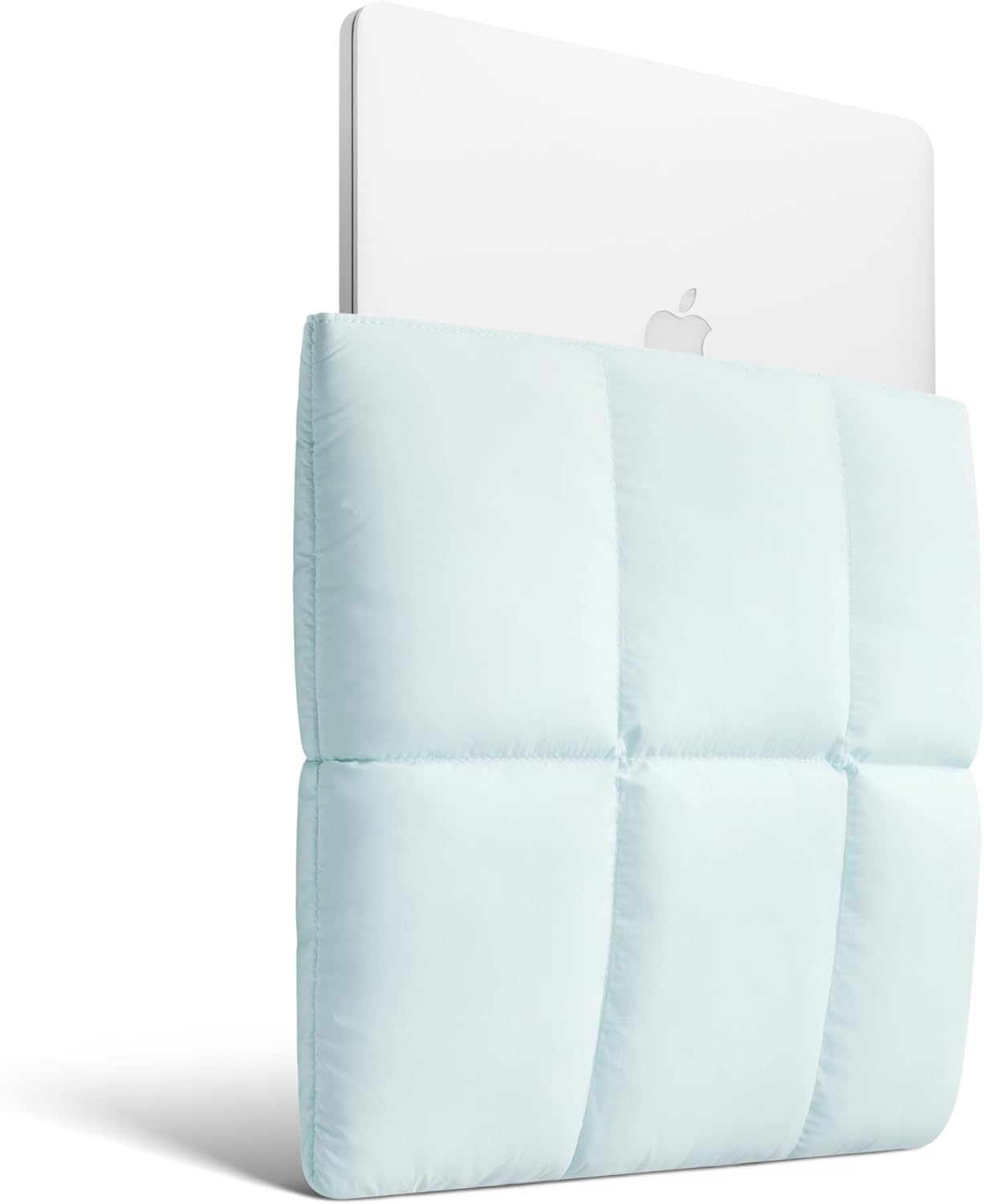 Comfyable Puffy Laptop Sleeve 15 Inch 16 Inch, Quilted Puffer Laptop Carrying Case, Pillow Pouch Compatible for MacBook Air 15 in M4 2025 & MacBook Pro 16 in M4 2024, Blue