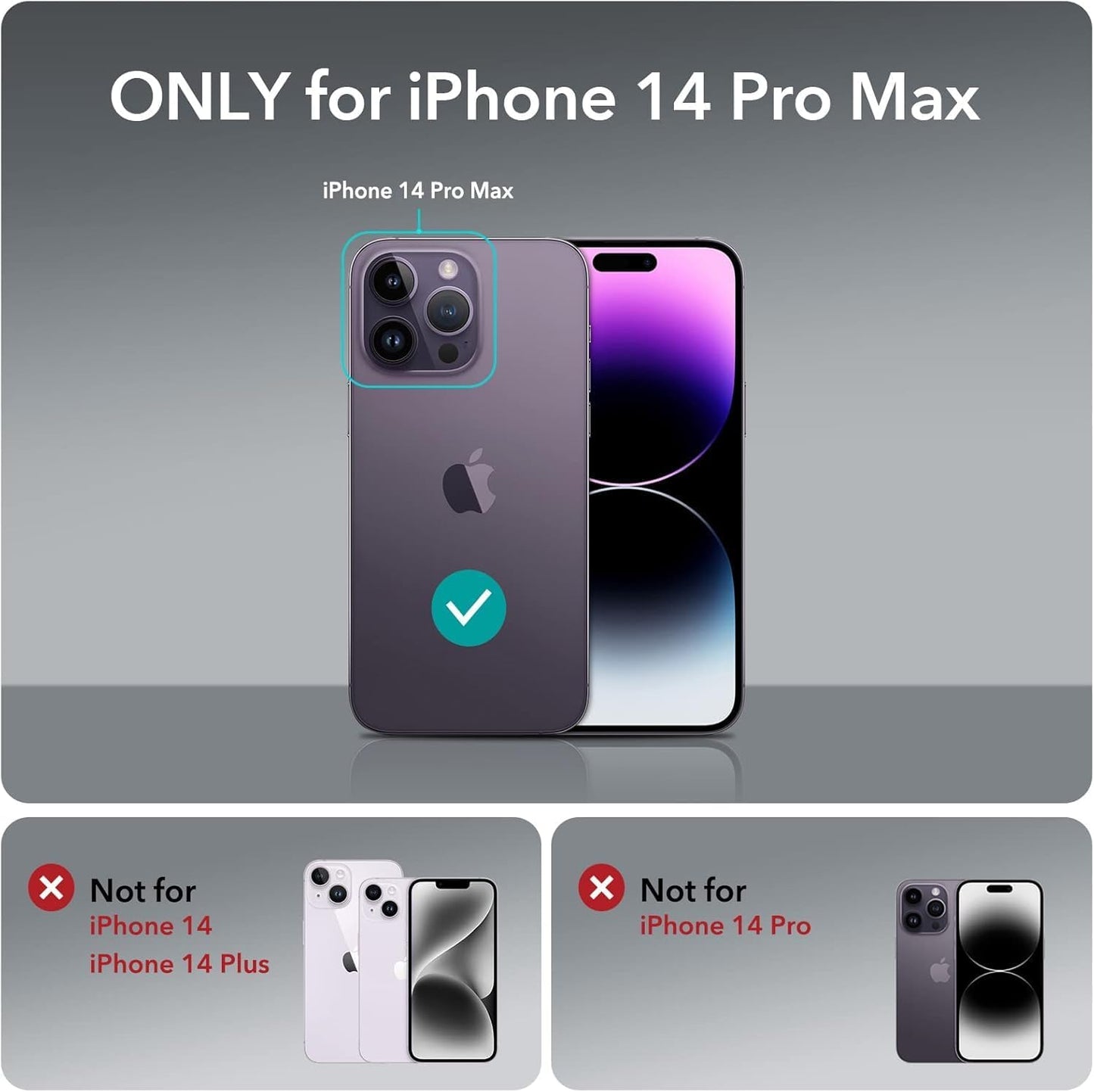 Compatible with iPhone 14 Pro Max Wallet Phone Case-PU Leather Magnetic Flip Cover with Credit Card Slots,Zipper Pocket & Detachable Wrist Strap,Shockproof Design,for Women and Men-Purple