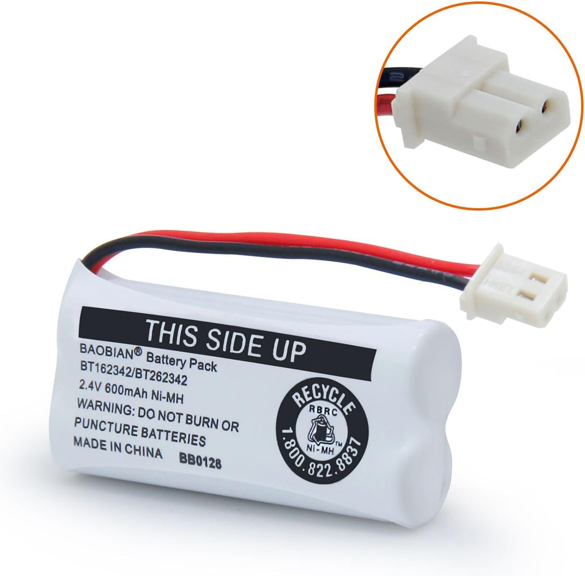 BT162342 BT262342 Battery Compatible with for BT183342 BT283342 BT166342 BT266342 VTech CS6114 CS6419 CS6719 at&T EL52300 CL80111 Cordless Phone(Pack of 4)(Pack 0f 4)