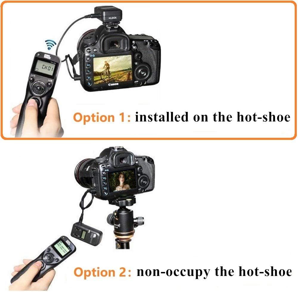 Pixel Remote Timer TW283-E3 LCD Multi-Function Shutter Remote Release Timer Controller Adapter Compatible with Canon EOS DSLR Pentax Contax Cameras