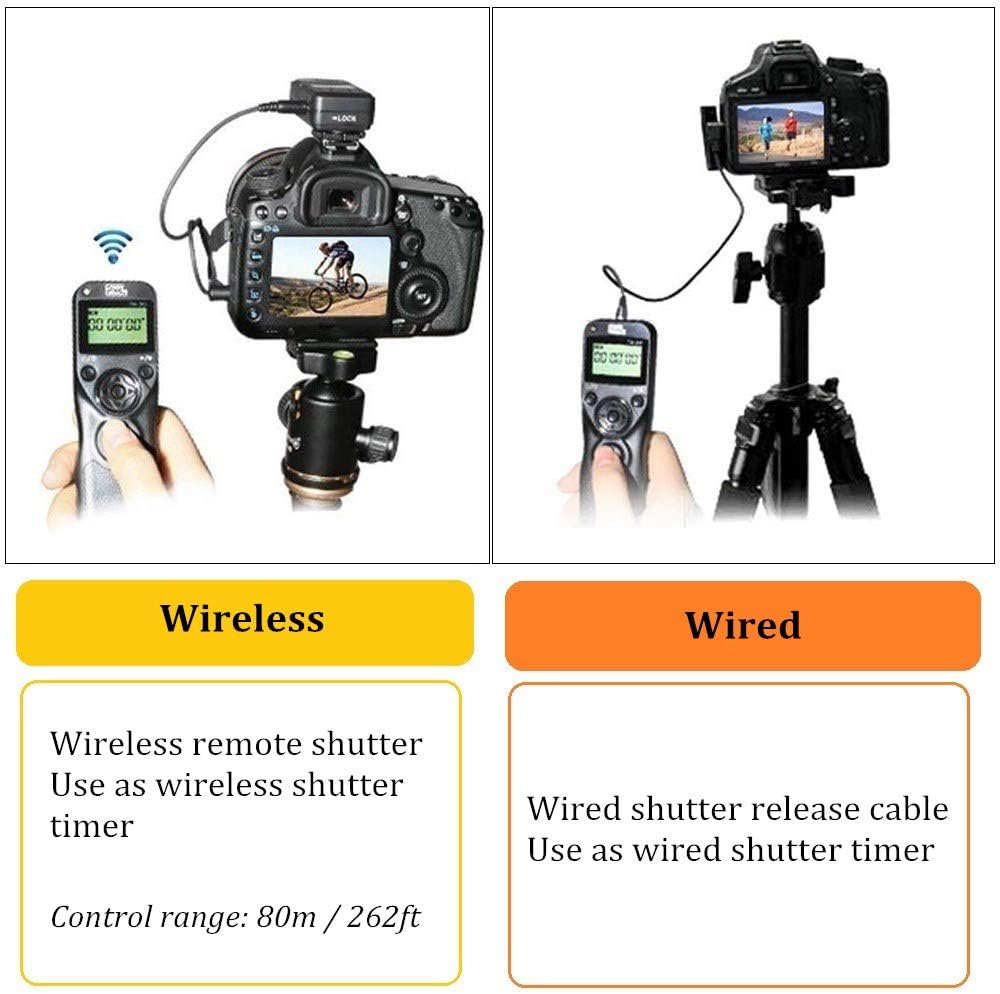 Pixel Wireless Shutter Release Timer Remote Control TW283-90 Compatible with Fujifilm GFX50S X-Pro2 X-H1 X-T2 X-T1 X-T10 X-T20 X-T100 X-E2S X-E2 X-M1 X-A3 X-A2 X-A1 X-A10 X100F X100T X70 X30 XQ2 XQ1